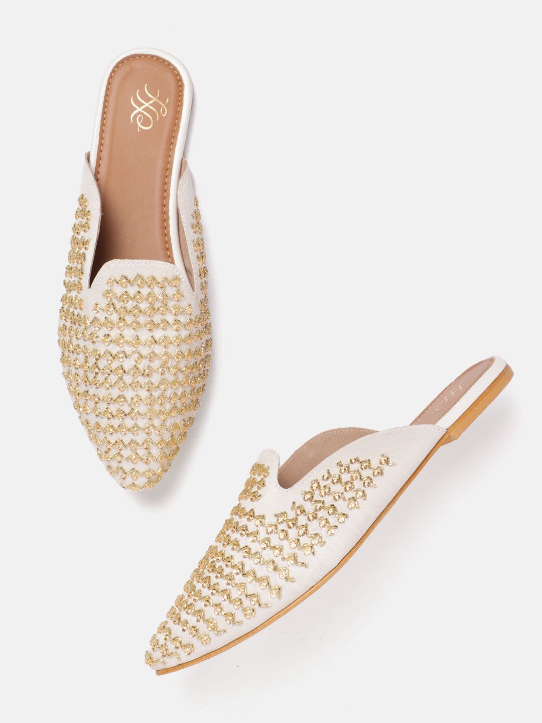 Dhiyona HOP Women Ethnic Embellished Mules