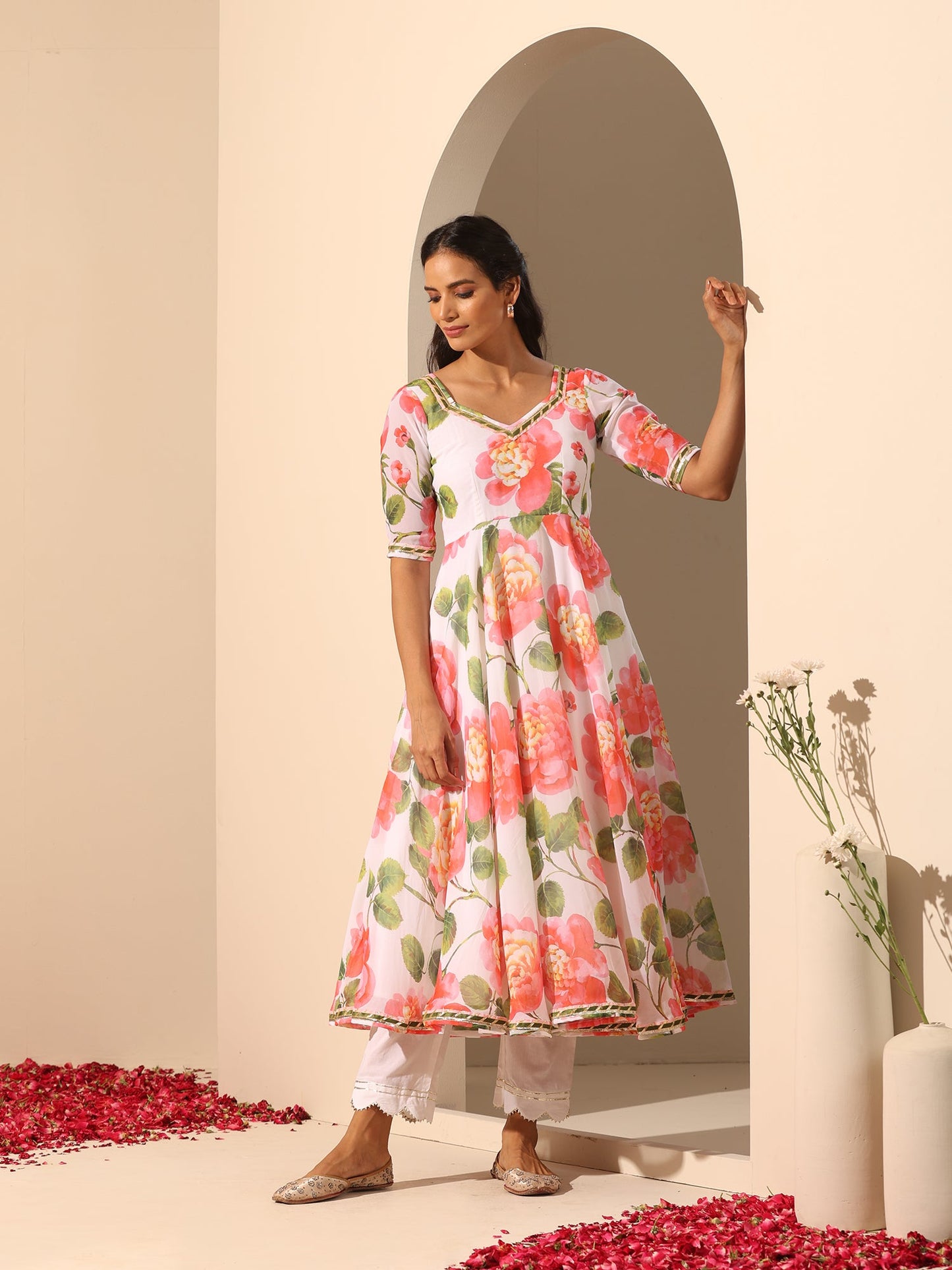 Gul Noor Anarkali Set