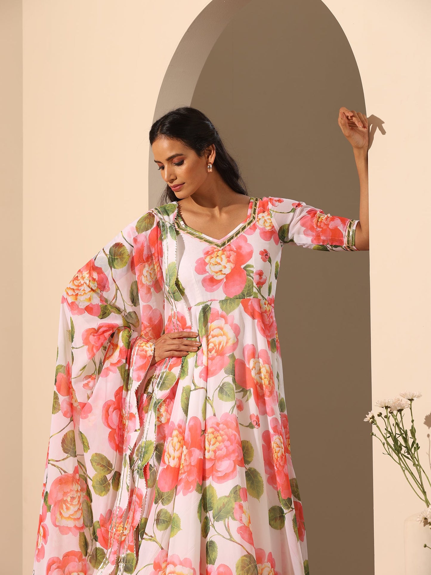 Gul Noor Anarkali Set