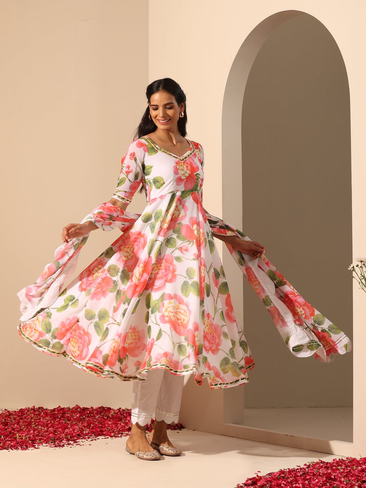 Gul Noor Anarkali Set