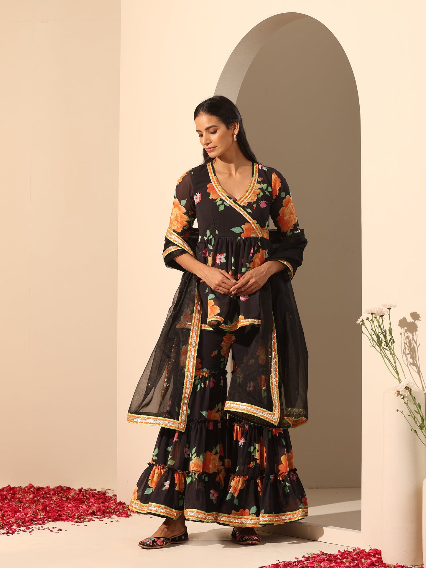 Gul Narangi Sharara Set