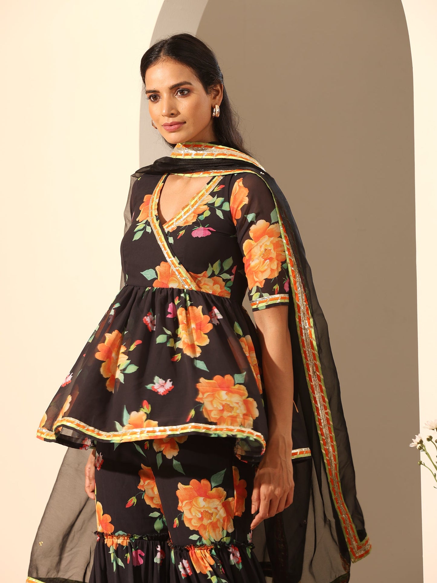 Gul Narangi Sharara Set