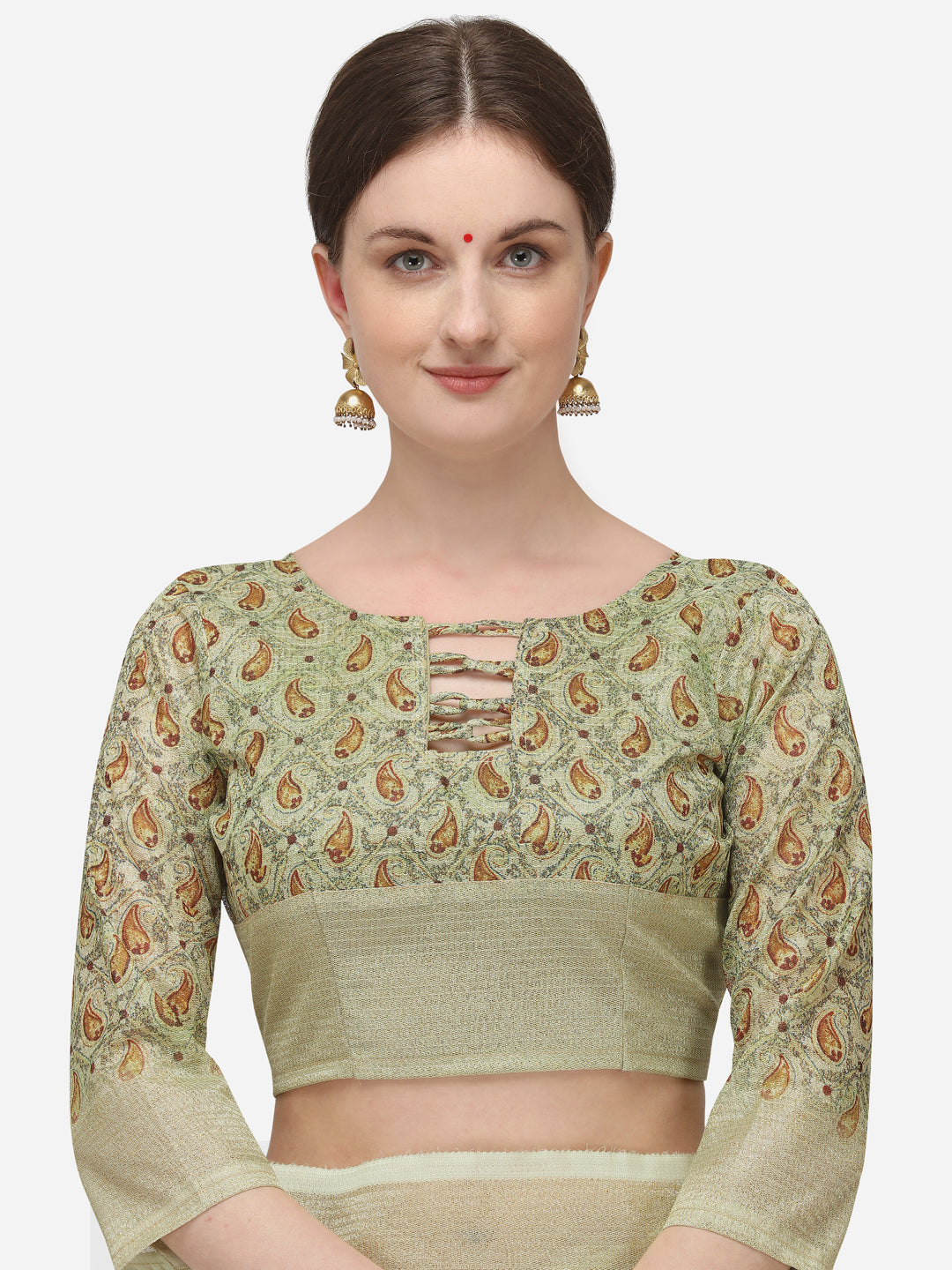 Dhiyona RV Women's Banarasi Jacquard Zari Weaving Digital Printed Saree ( KVD1139 )