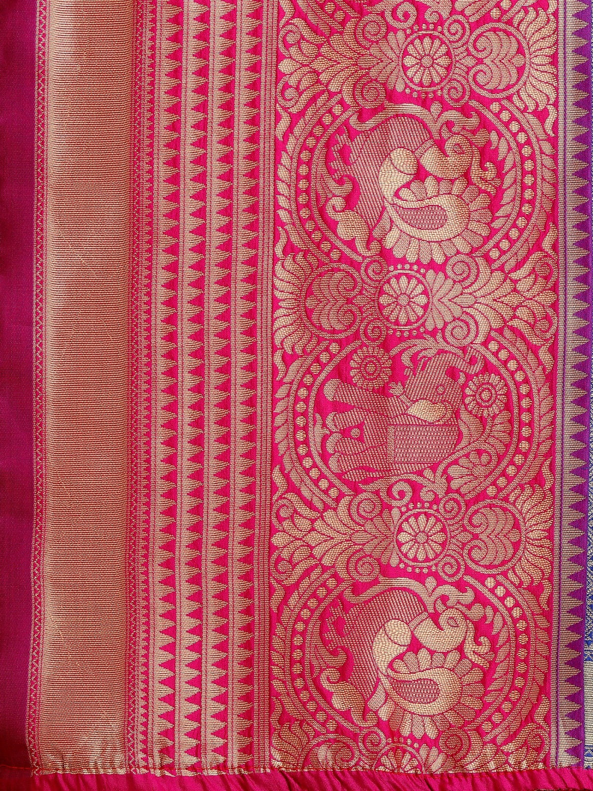Dhiyona RV Women's Banarasi Silk With silver Zari weaving Saree ( KVD1186 )