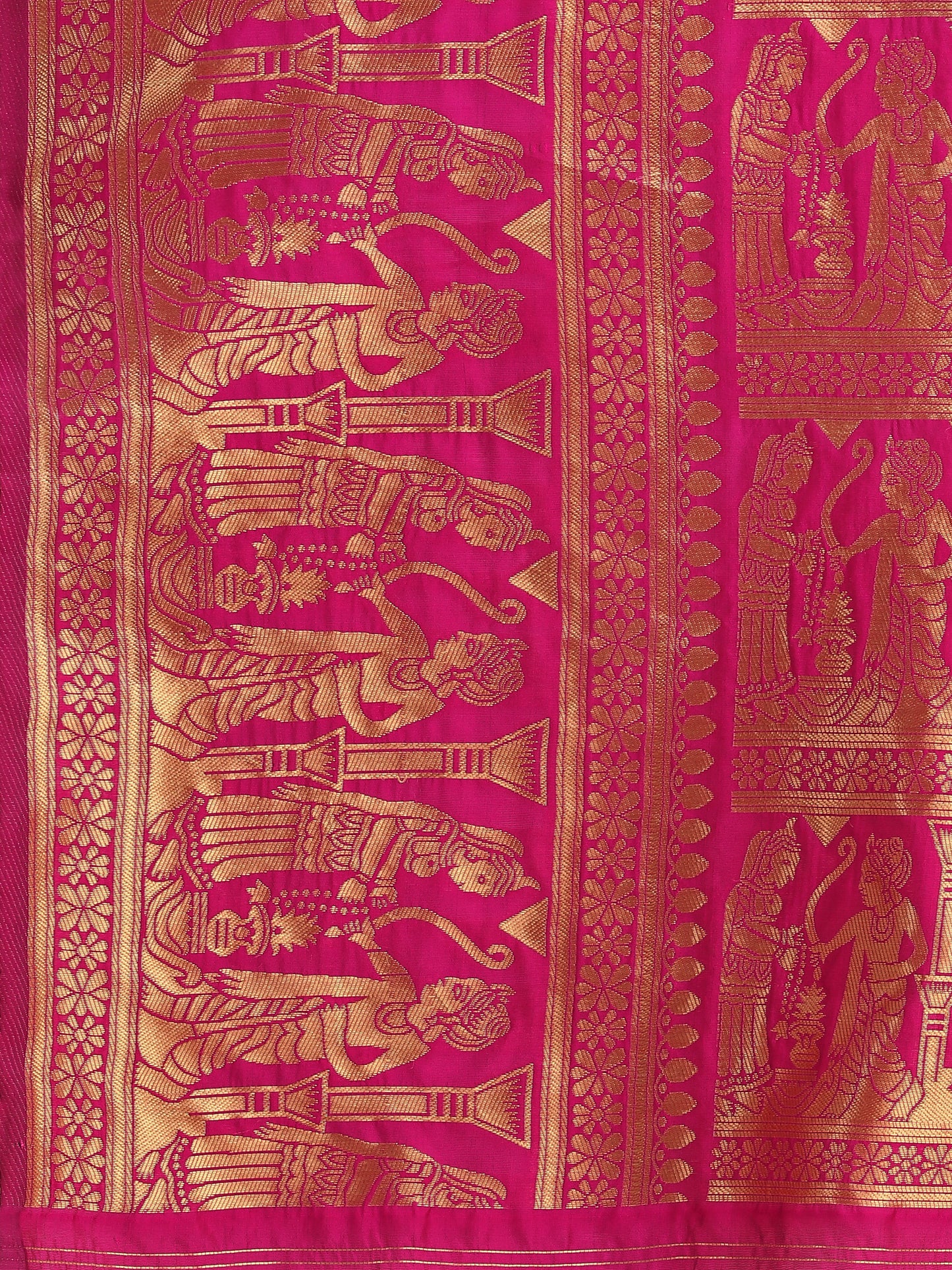 Dhiyona RV Women's Banarasi Jacquard With Zari Weaving And Kutchi Embroidered Saree ( KVD1264 )