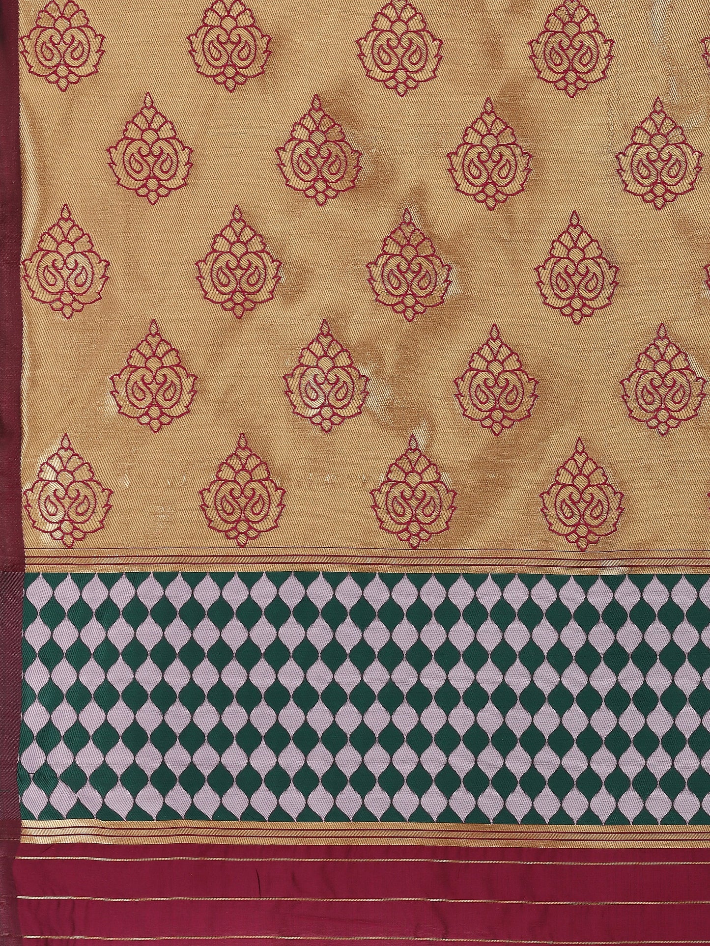 Dhiyona RV Women's Banarasi Silk With Silver Zari Weaving Saree ( KVD1374 )