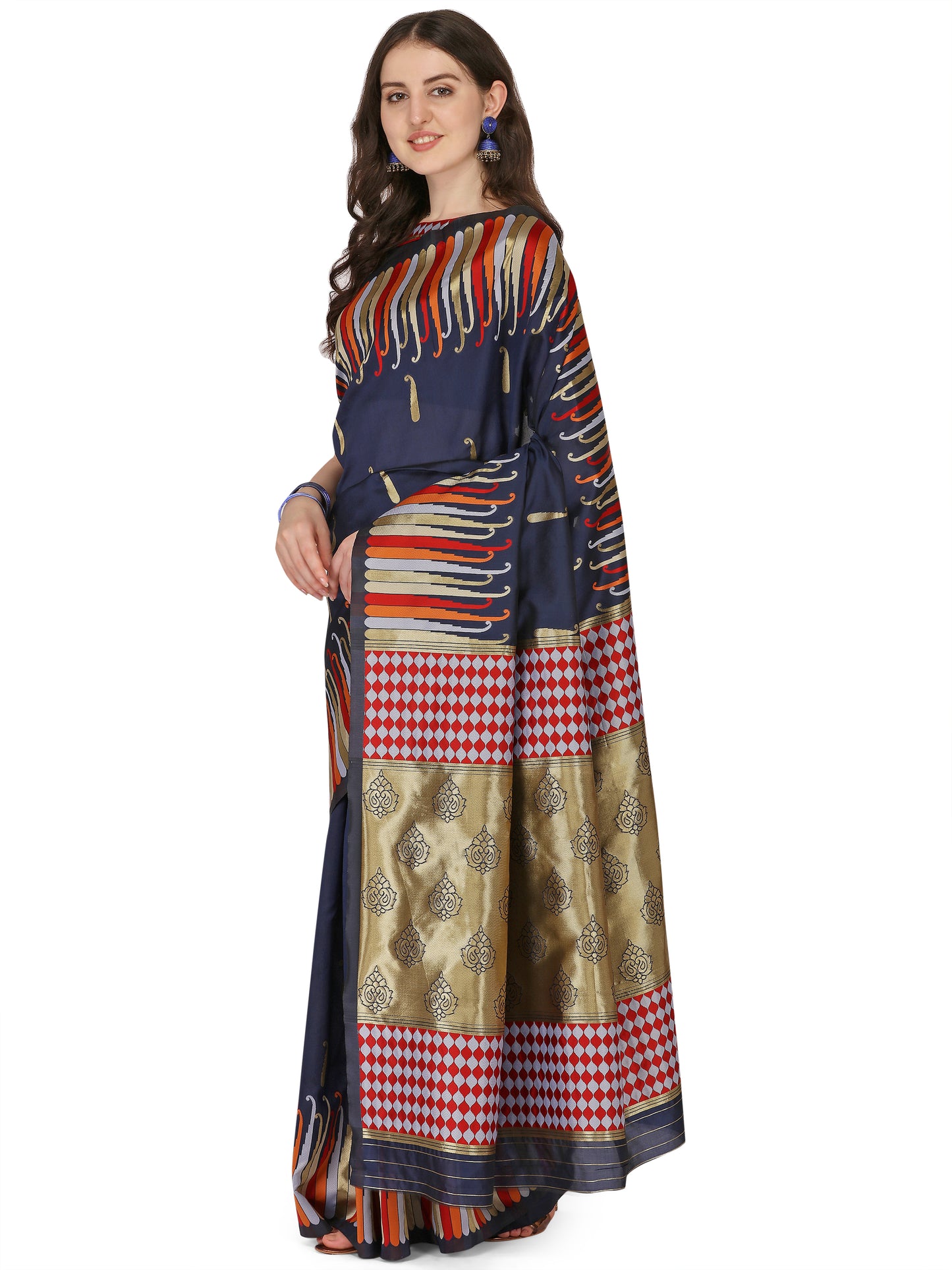 Dhiyona RV Women's Banarasi Silk With Silver Zari Weaving Saree ( KVD1375 )