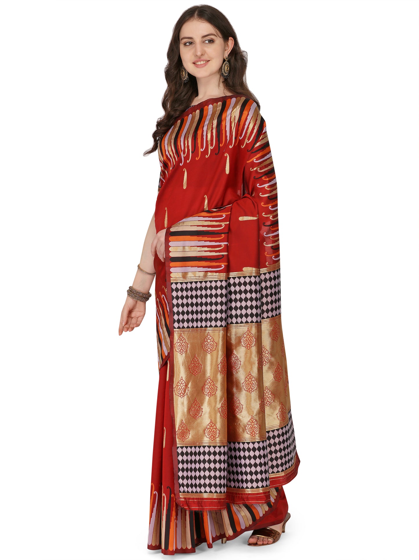 Dhiyona RV Women's Banarasi Silk With Silver Zari Weaving Saree ( KVD1376 )