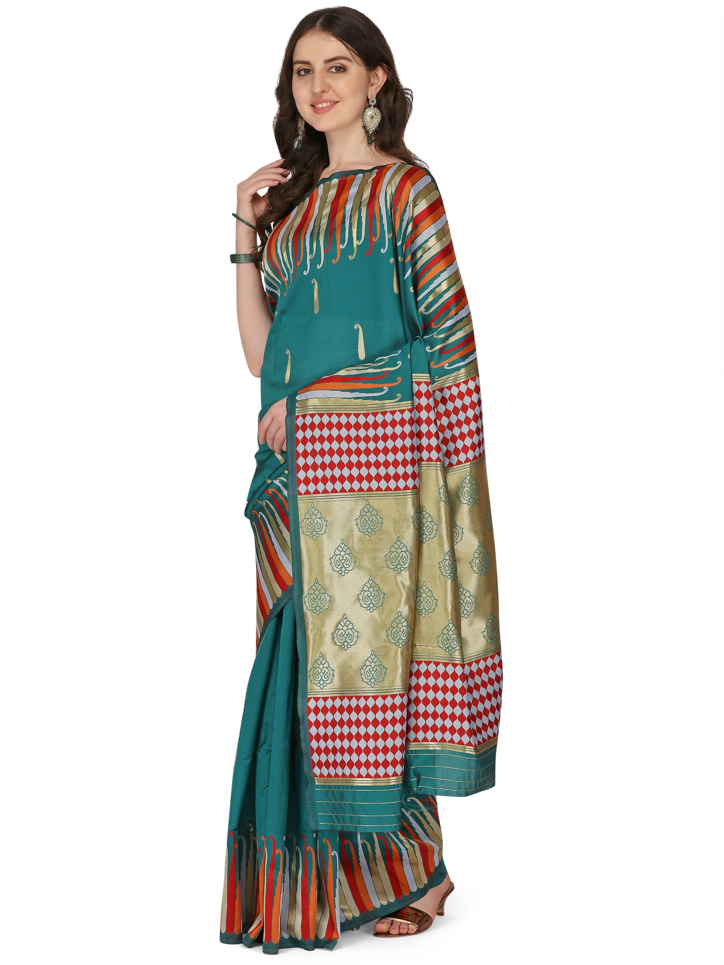 Dhiyona RV Women's Banarasi Silk With Silver Zari Weaving Saree ( KVD1378 )
