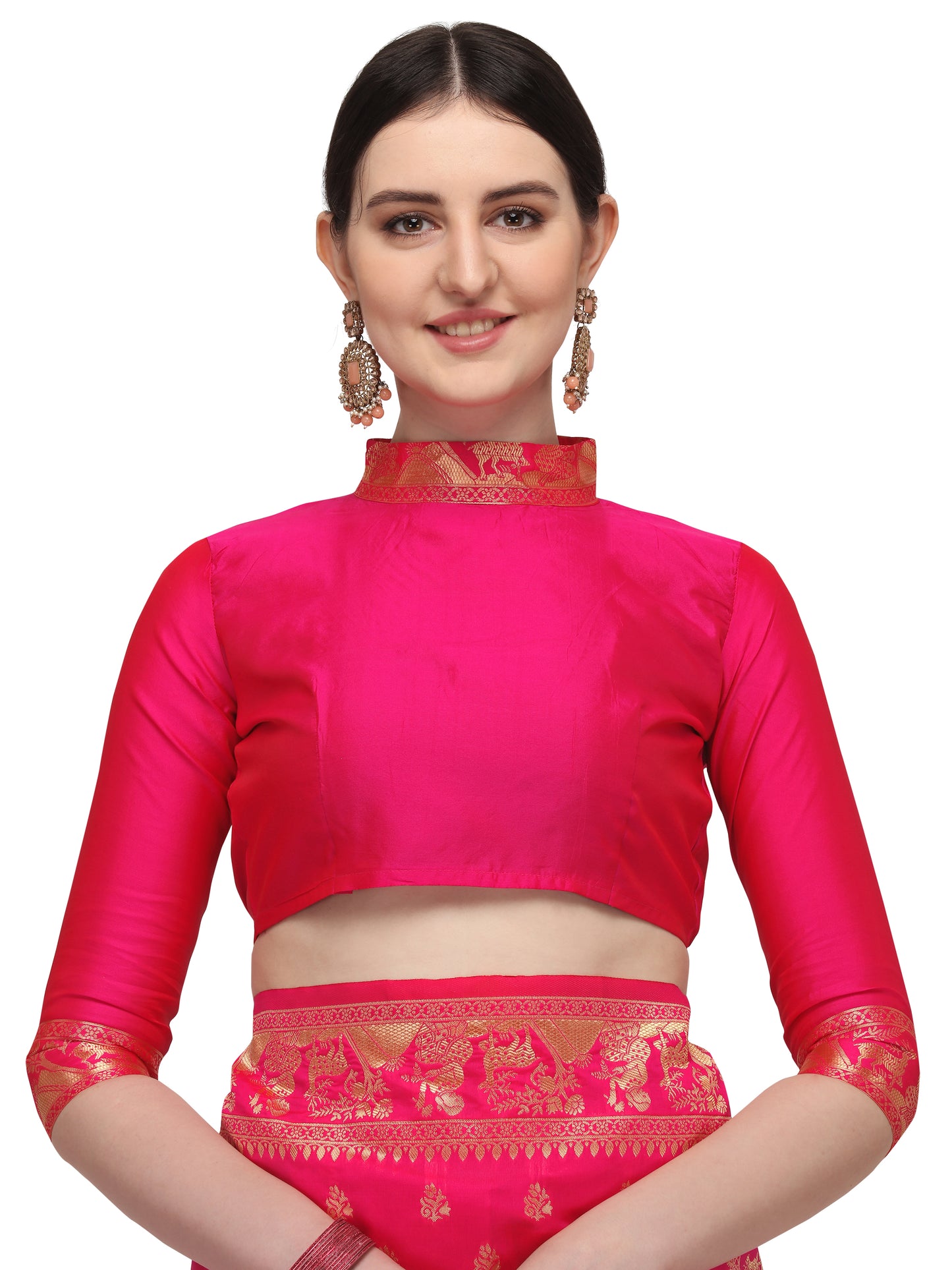 Dhiyona RV Women's Banarasi Jacquard With Zari Weaving And Printed Saree ( KVD1436 )
