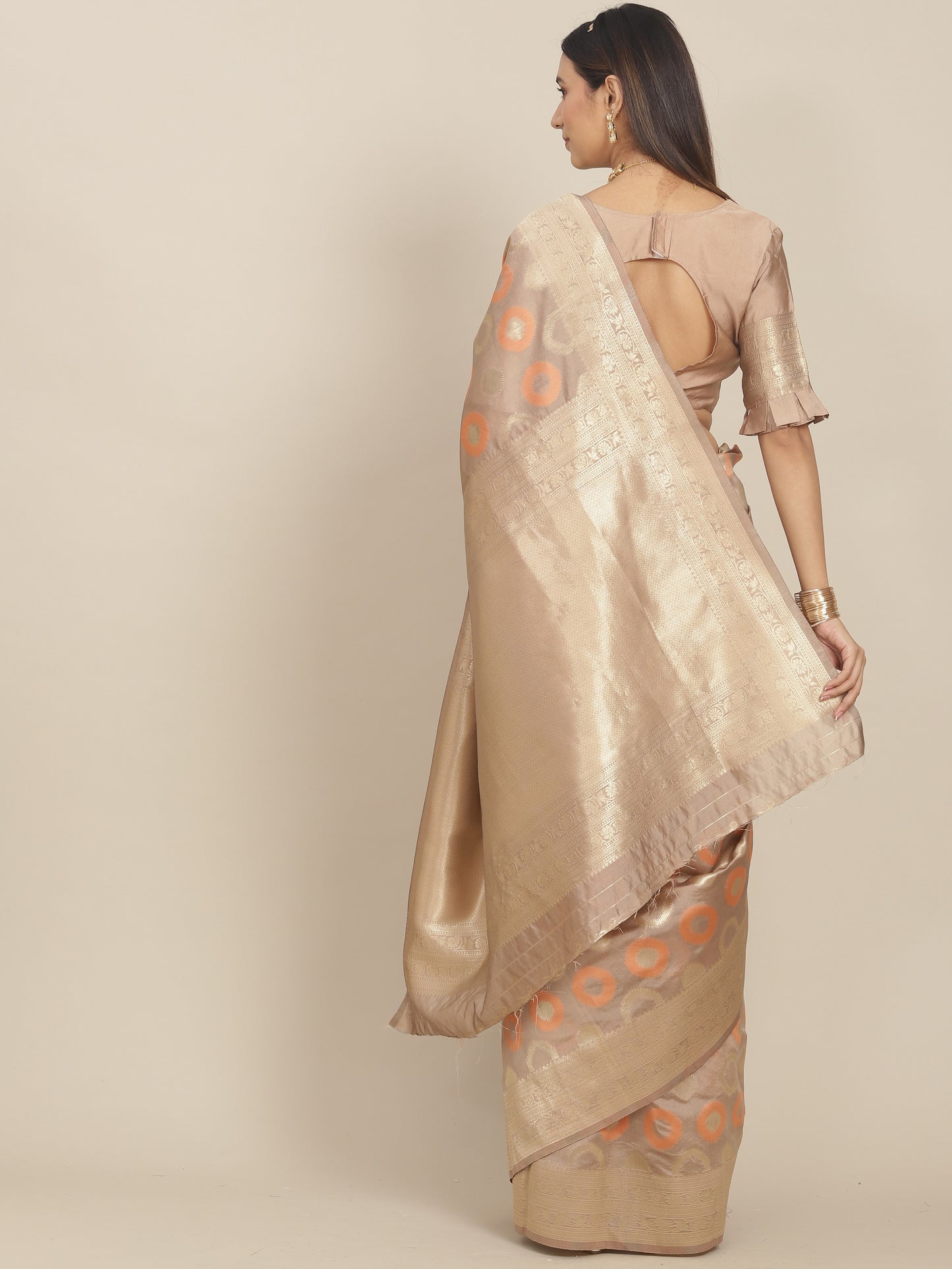 Dhiyona RV Women's Exquisite Banarasi Jacquard Handloom Silk Saree with Blouse ( KVD1864 )
