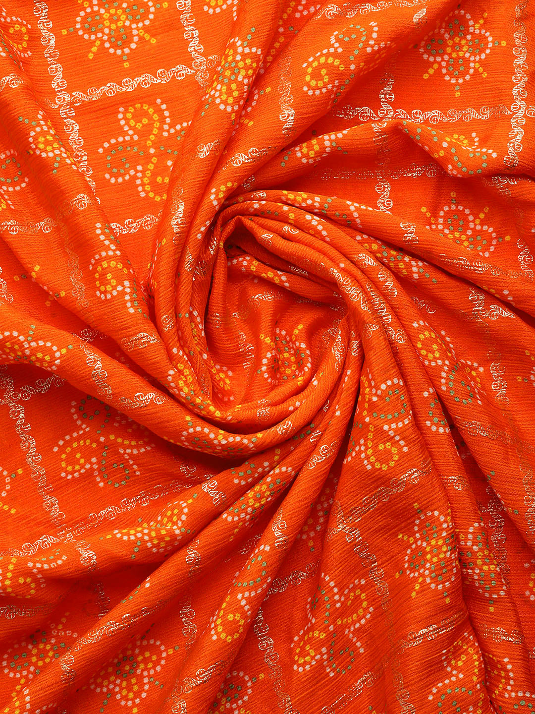 Dhiyona RV Women's Elegant Viscose Georgette Bandhani Saree With Blouse ( KVD1873 )