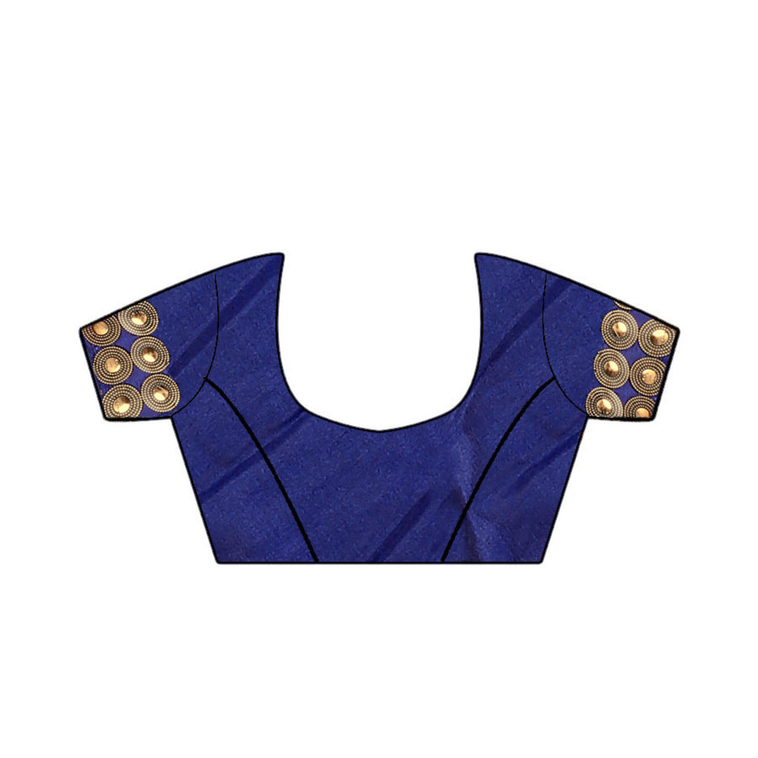 Dhiyona RV Women's Elegant Paper Silk Zari Embroidered Saree With Blouse ( KVD372 )
