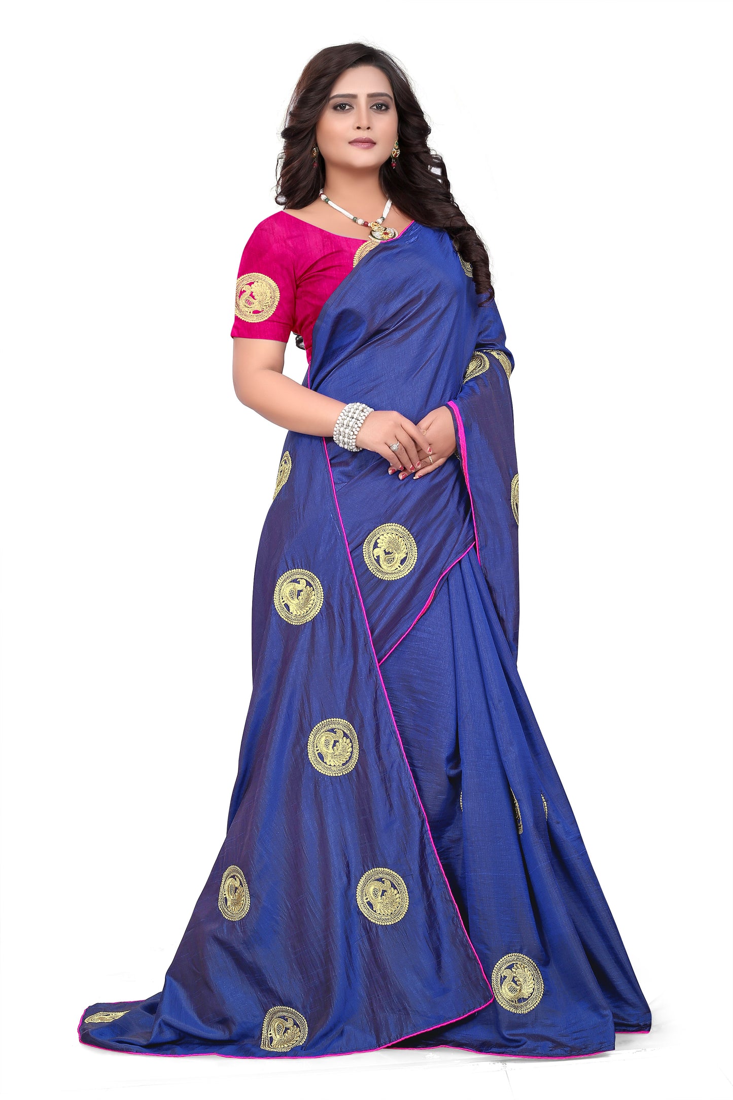 Dhiyona RV Women's Elegant Sana Silk Zari Embroidered Saree with Banglori Silk Blouse ( KVD377 )