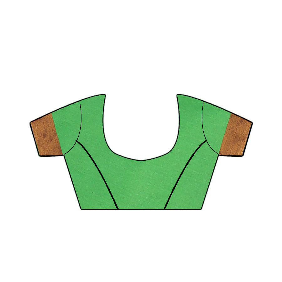 Dhiyona RV Women's Designer Traditional Embroidered Cotton Silk Saree With Blouse ( KVD543 )