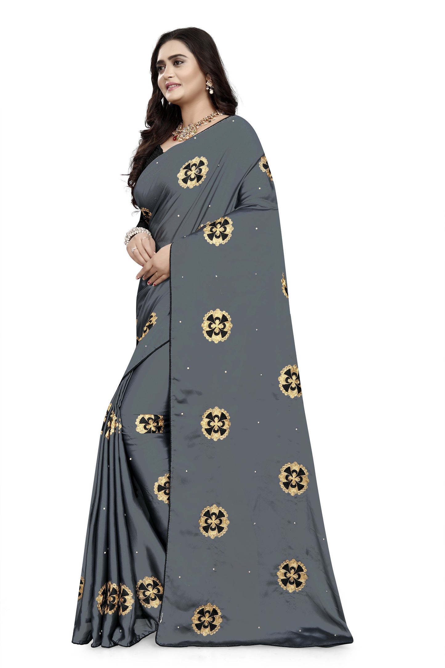 Dhiyona RV Women's Rangoli With Embroidery and Pearl handwork Saree ( KVD753 )