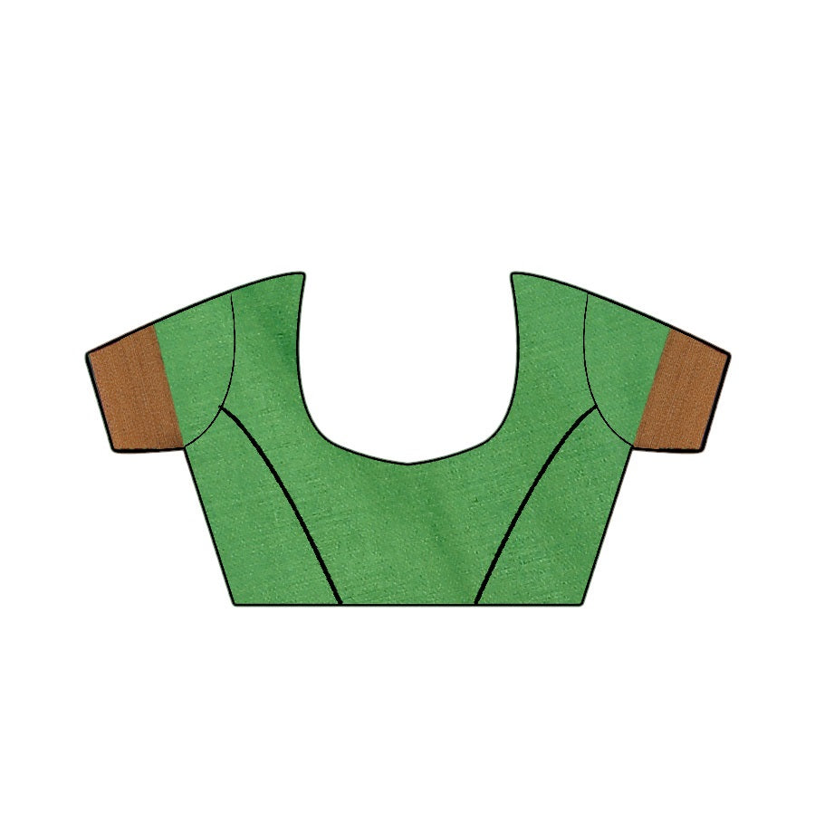 Dhiyona RV Women's Designer Traditional Embroidered Cotton Silk Saree With Blouse ( KVD821 )