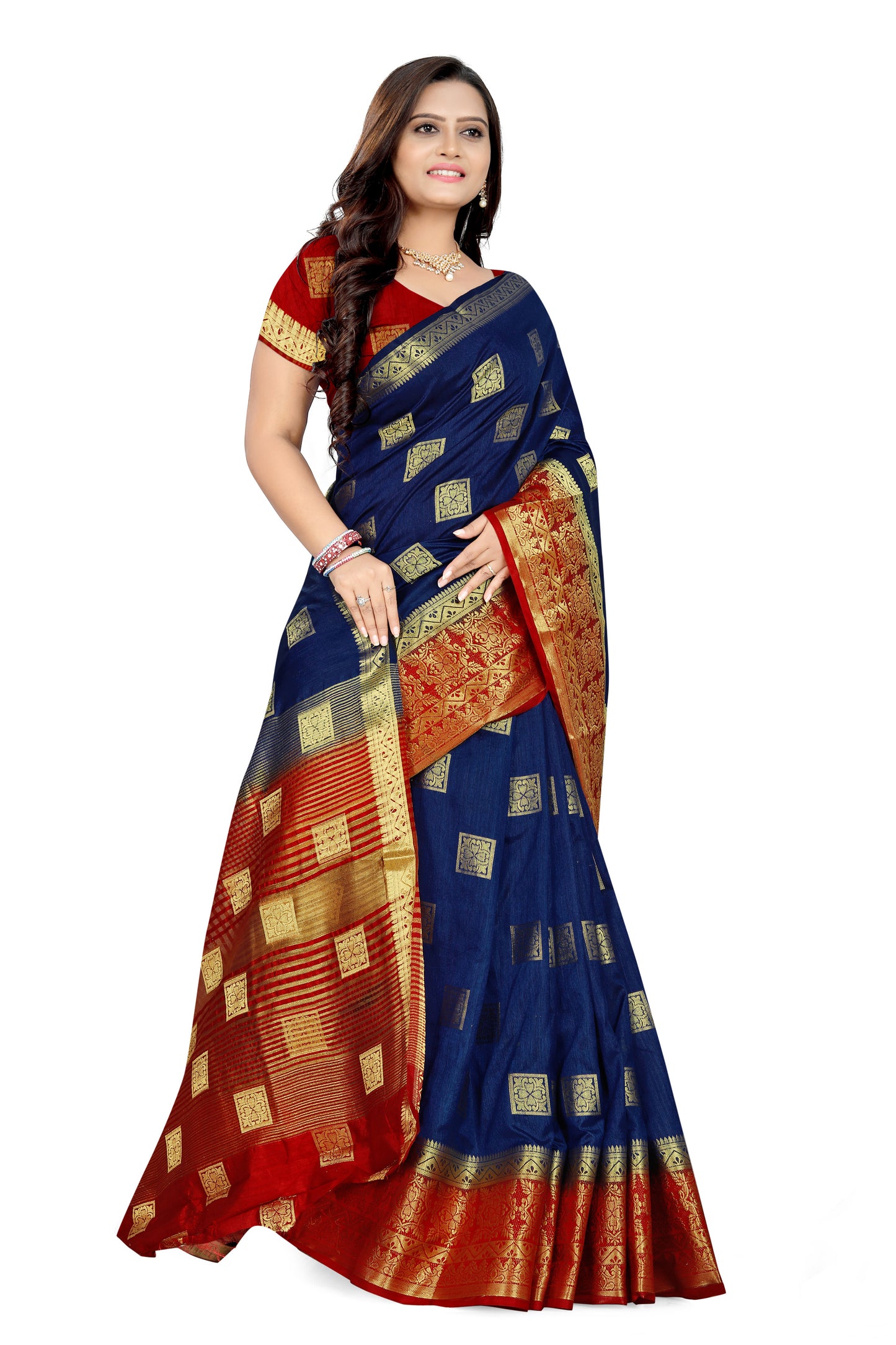 Dhiyona RV Women's Banarasi Silk With Jacquard Print Saree ( KVD894 )