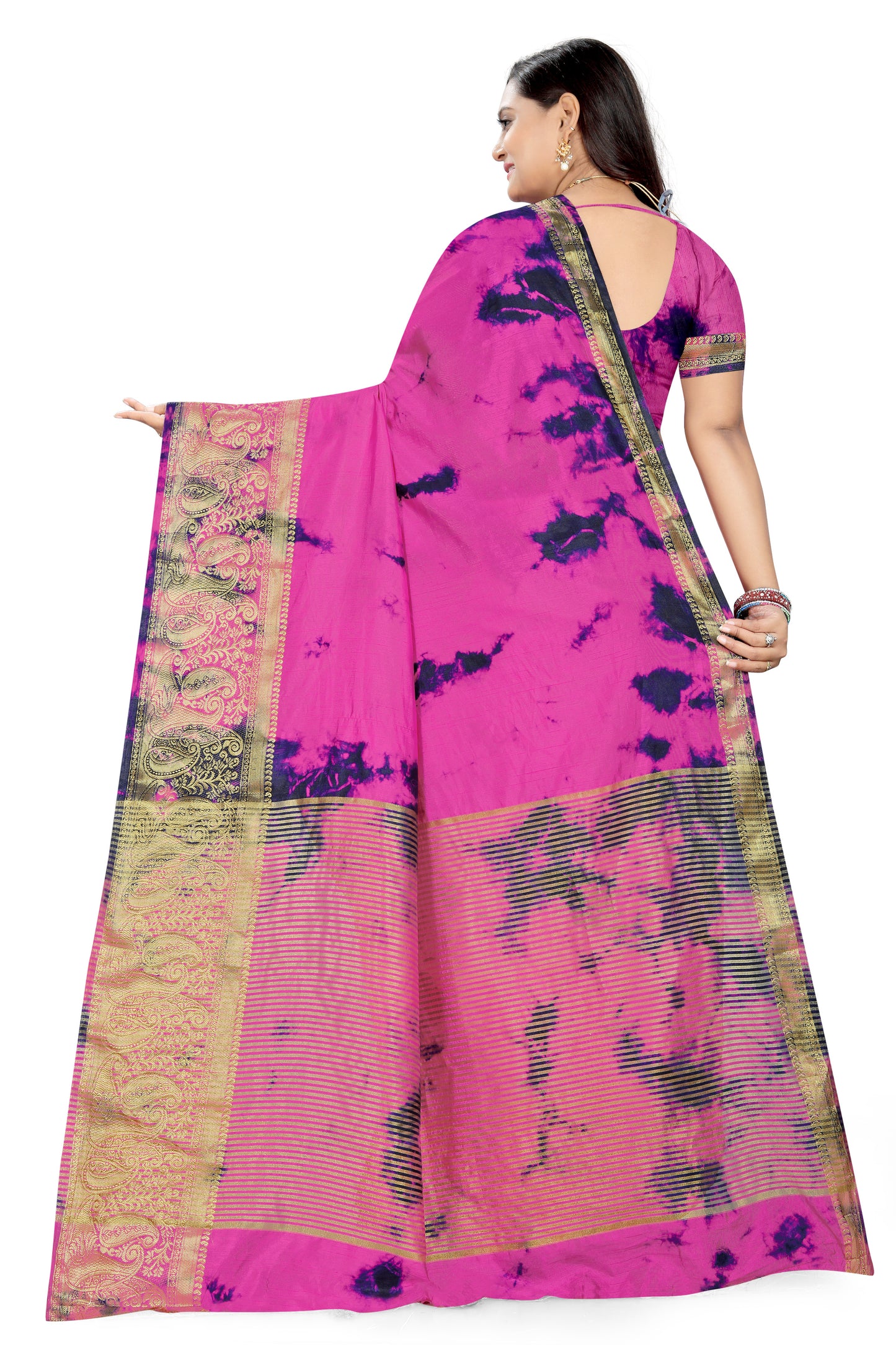 Dhiyona RV Women's Banarasi Silk With Jacquard Print Saree ( KVD901 )