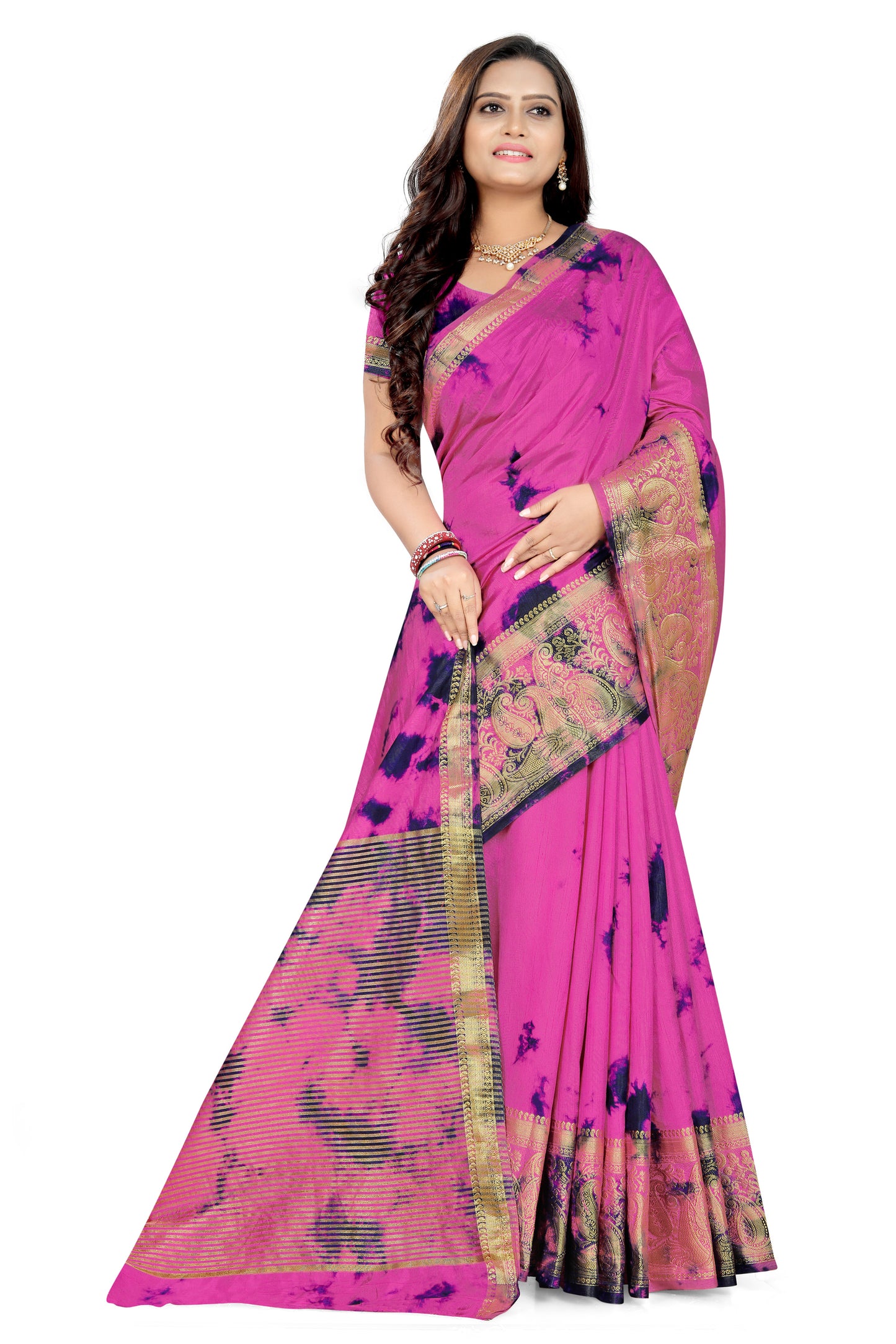Dhiyona RV Women's Banarasi Silk With Jacquard Print Saree ( KVD901 )