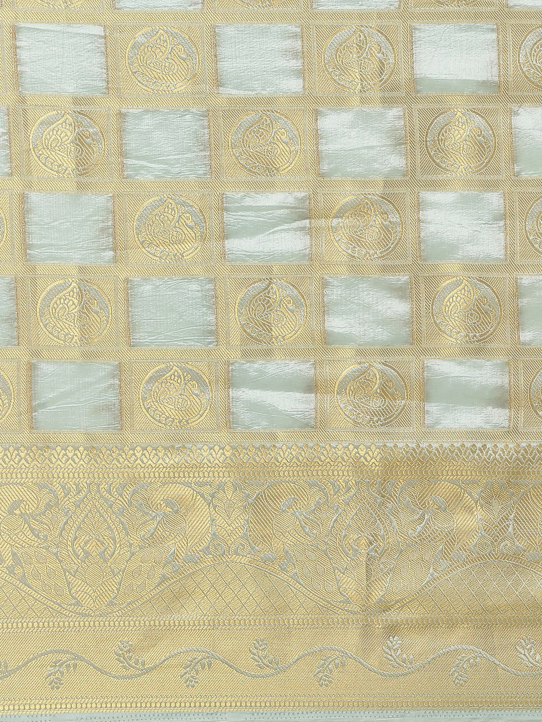 Dhiyona RV Women's Royal Banarasi Cotton Silk Zari Woven Saree with Matching Blouse ( KVD1696 )