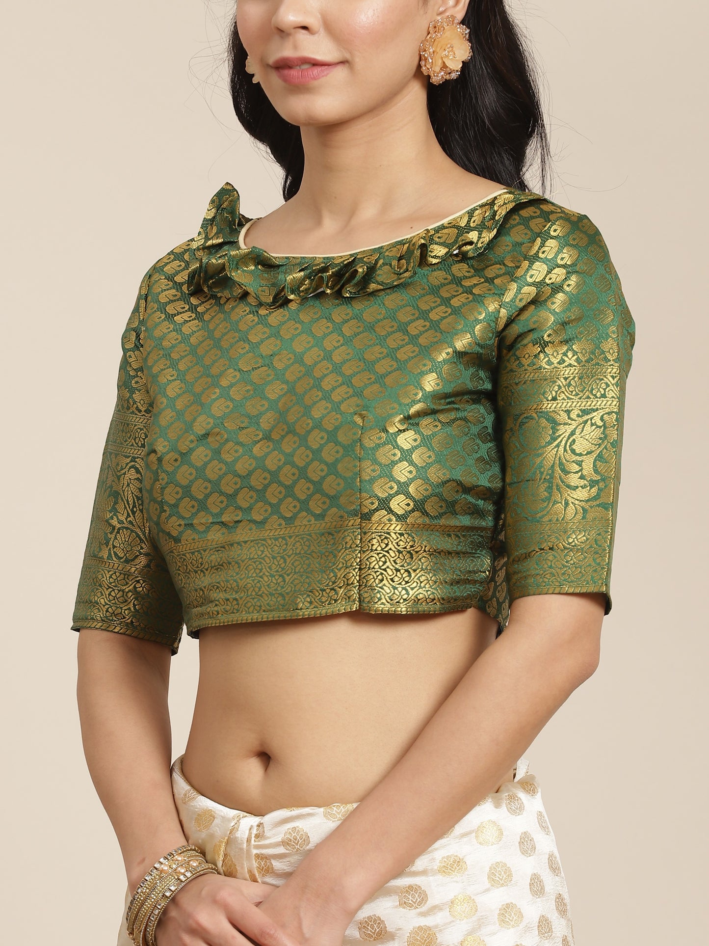 Dhiyona RV Women's Banarasi Cotton Silk With Zari weaving Saree ( KVD1003 )
