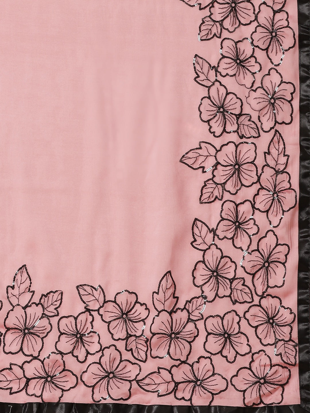 Dhiyona RV Women's Rangoli Georgette With Sequine Embroidery Floral Work Saree With Blouse ( KVD1136 )