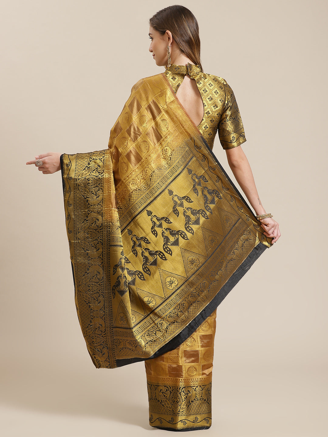 Dhiyona RV Women's Banarasi Silk With Jacquard Print Saree ( KVD1141 )