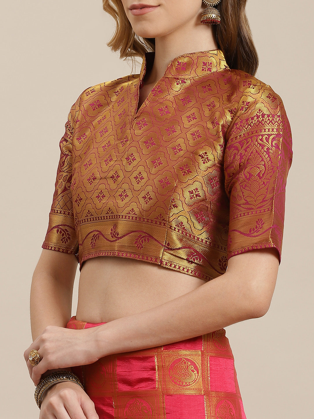 Dhiyona RV Women's Banarasi Silk With Jacquard Print Saree ( KVD1144 )