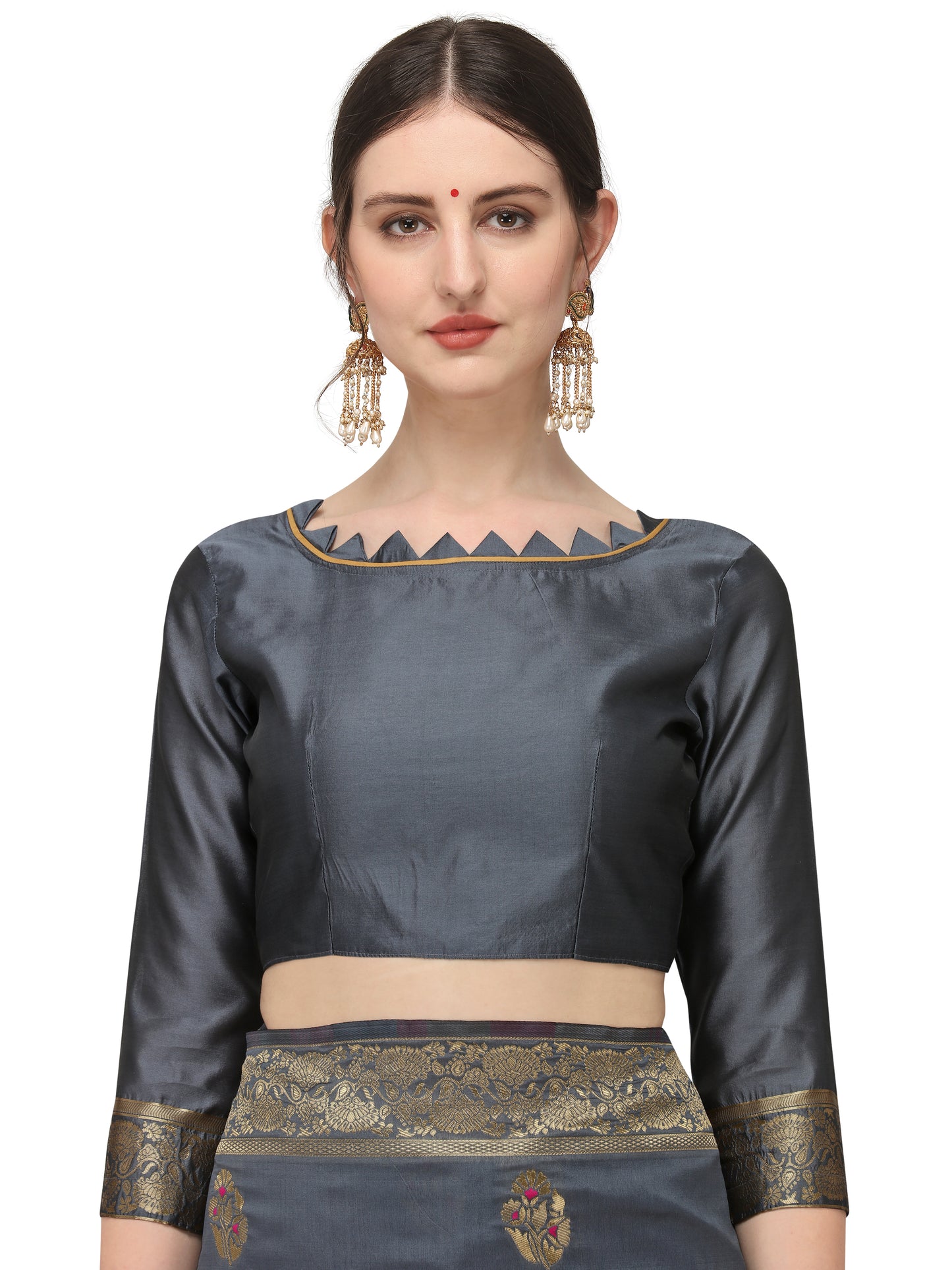 Dhiyona RV Women's Banarasi Cotton silk With Zari weaving Saree ( KVD1161 )