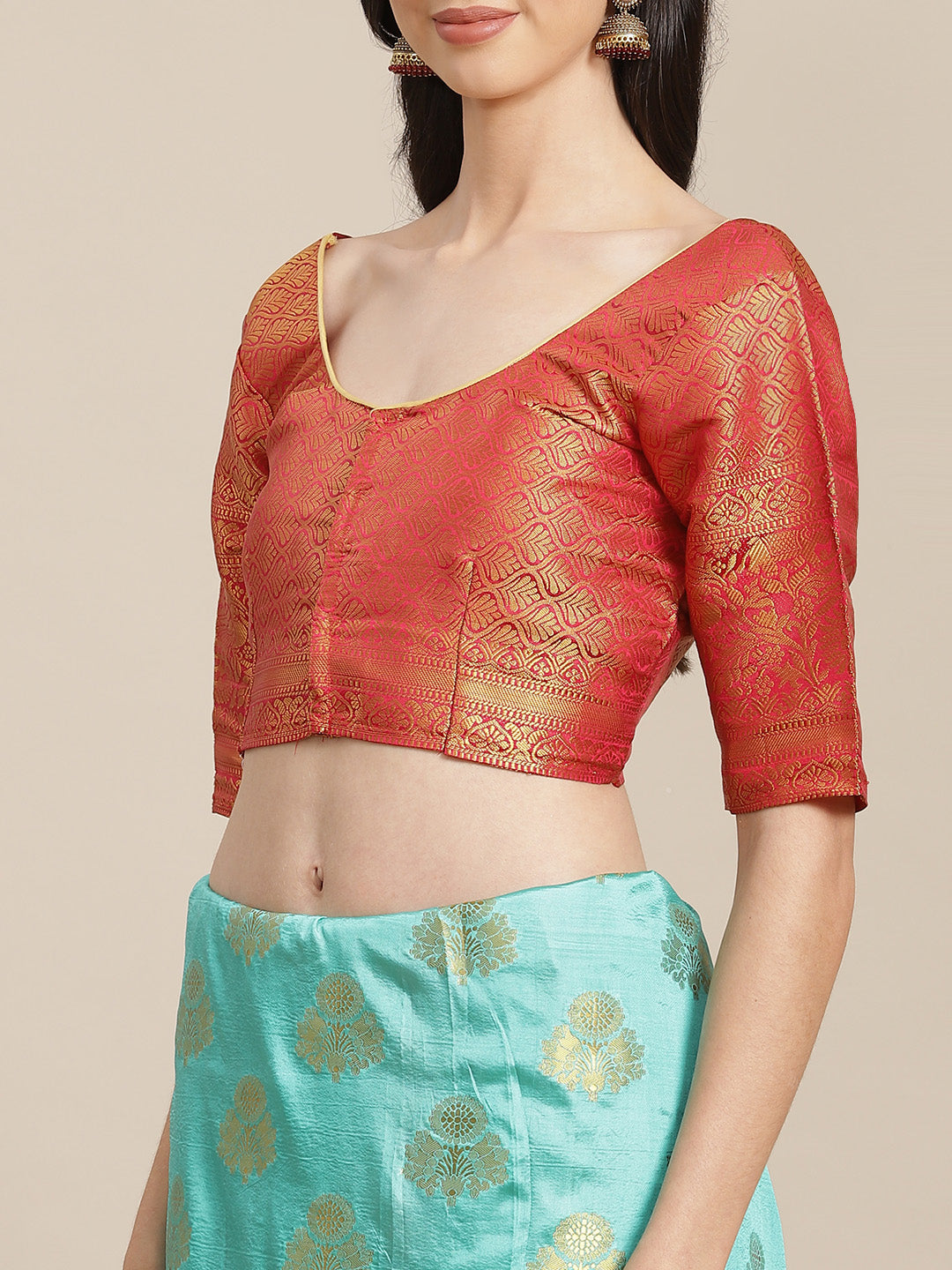 Dhiyona RV Women's Banarasi Silk With Jacquard Print Saree ( KVD1299 )