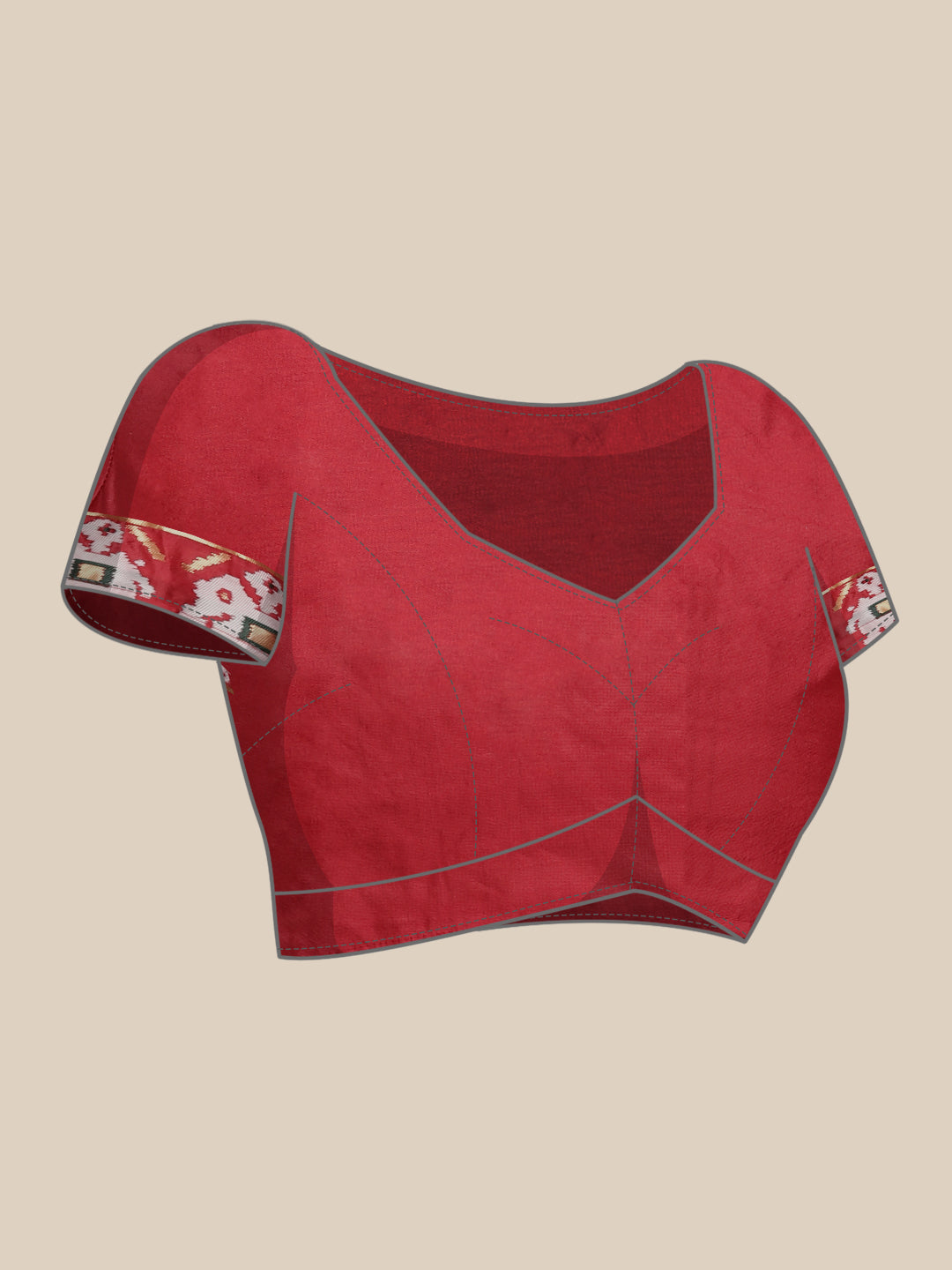 Dhiyona RV Women's Banarasi Cotton Silk With Patola Weaving Pattern Saree With Blouse ( KVD1337 )
