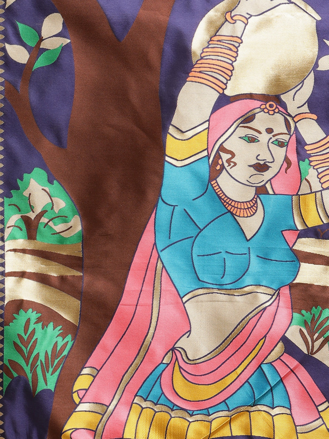 Dhiyona RV Women's Banarasi Jacquard With Zari Weaving And Printed Saree ( KVD1439 )