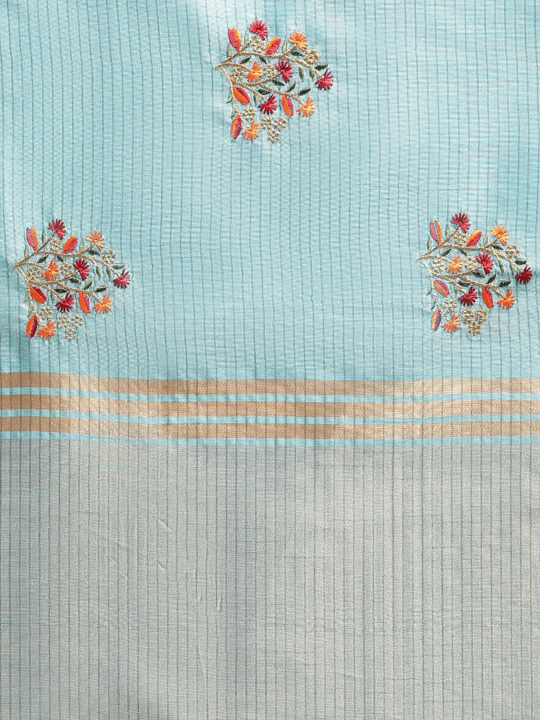 Dhiyona RV Women's Soft Cotton With Zari Embroidery Saree ( KVD1443 )