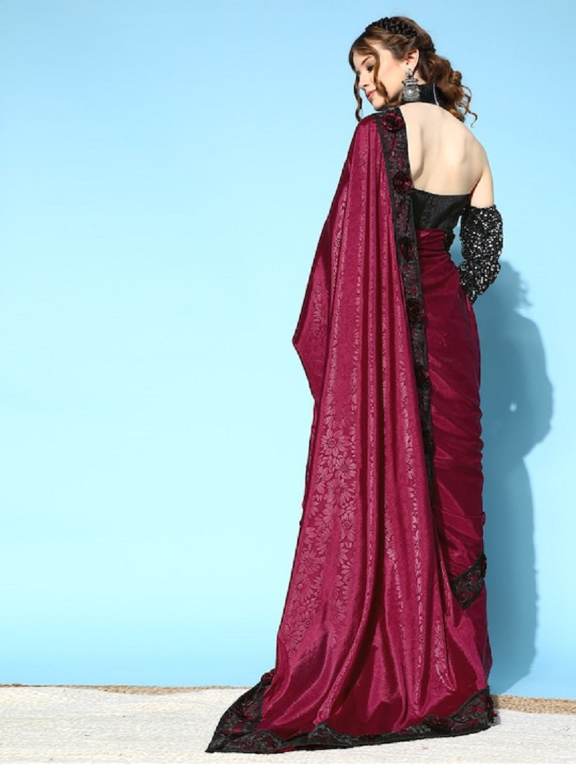 Dhiyona RV Women's Rangoli Silk Saree With Detachable Sleeve Fancy Saree ( KVD1620 )