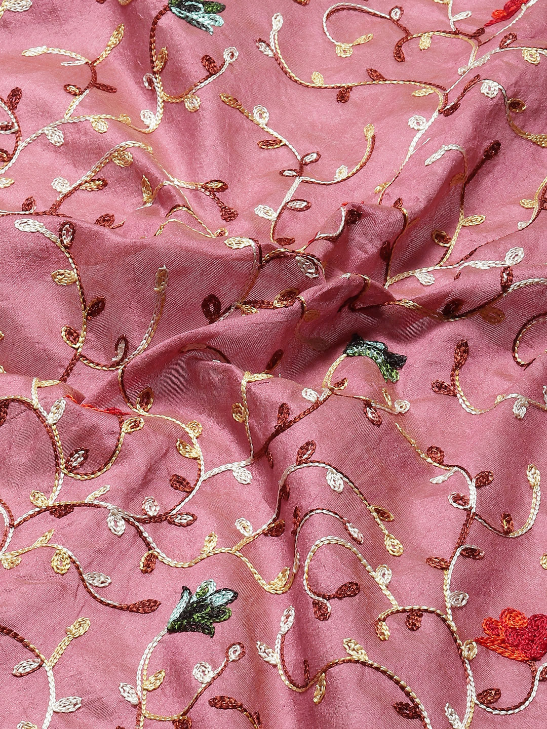 Dhiyona RV Women's Elegant Assam Cotton Silk Saree with Thread Embroidery & Golden Zari Border With Blouse ( KVD1894 )