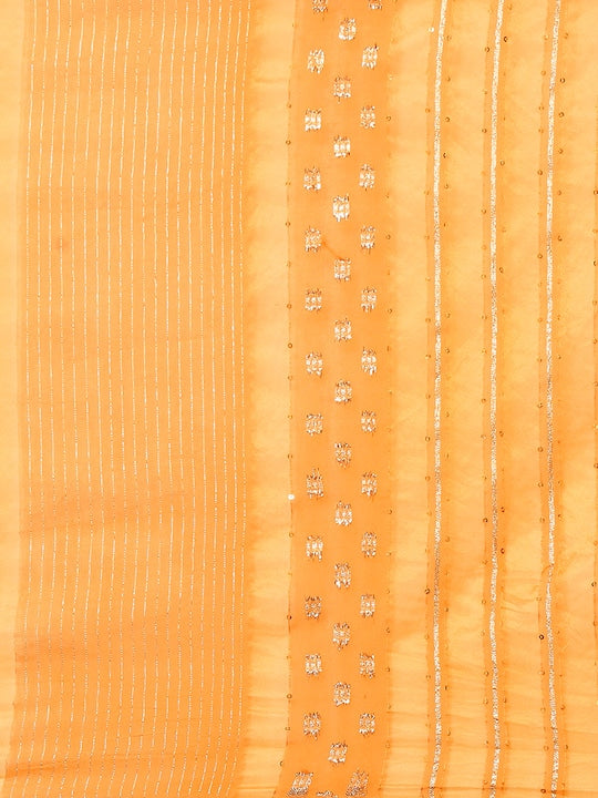 Dhiyona RV Women's Premium Soft Banarasi Cotton Tie-Dye Saree with Zari & Sequins Weaving With Blouse ( KVD1901 )