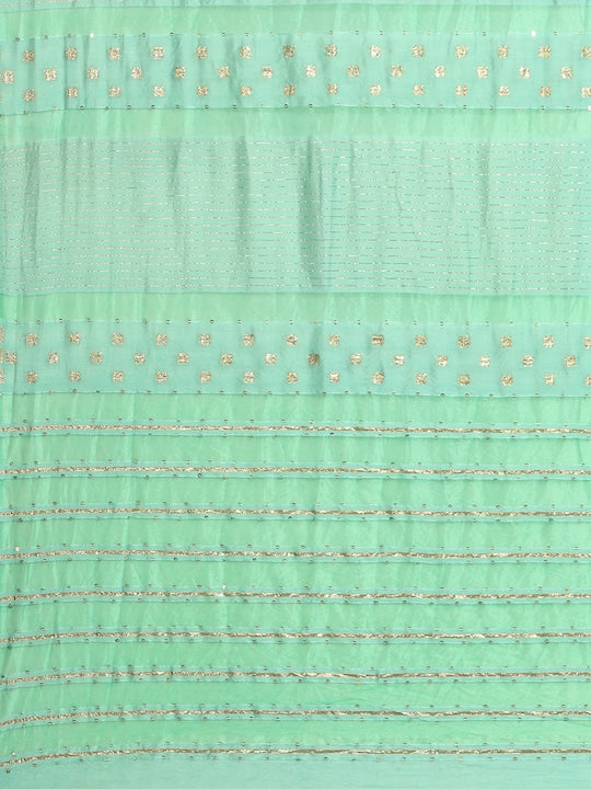 Dhiyona RV Women's Premium Soft Banarasi Cotton Tie-Dye Saree with Zari & Sequins Weaving With Blouse ( KVD1902 )