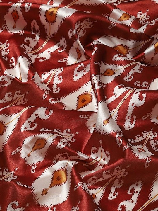 Dhiyona RV Women's Luxurious Banarasi Silk Digital Print Saree with Zari Woven Rich Pallu With Blouse ( KVD1904 )