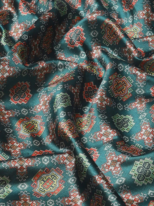 Dhiyona RV Women's Luxurious Banarasi Silk Digital Print Saree with Zari Woven Rich Pallu With Blouse ( KVD1906 )