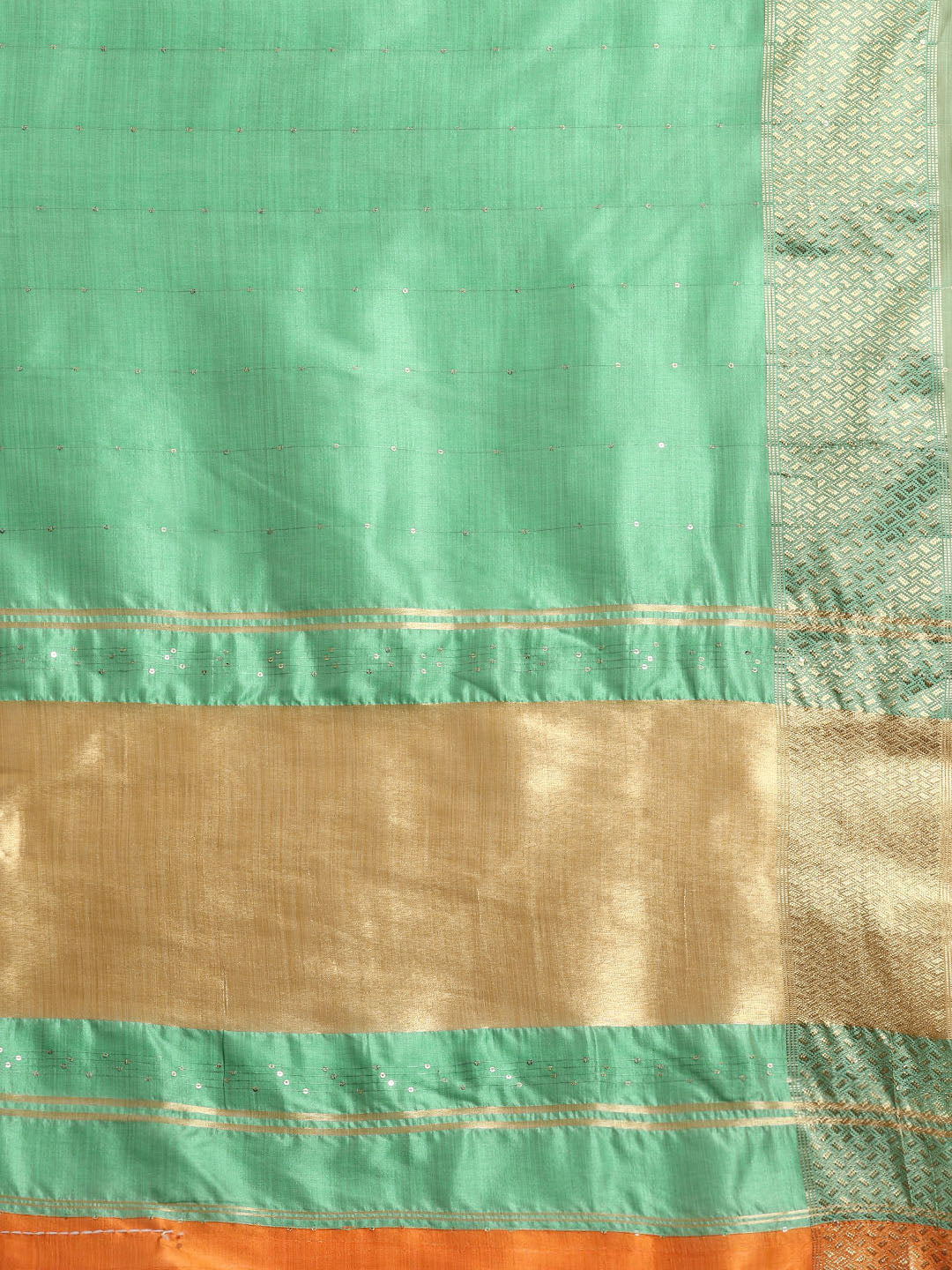Dhiyona RV Women's Designer Assam Cotton Silk Saree with Golden Border & Sequins Weaving With Blouse ( KVD2012 )