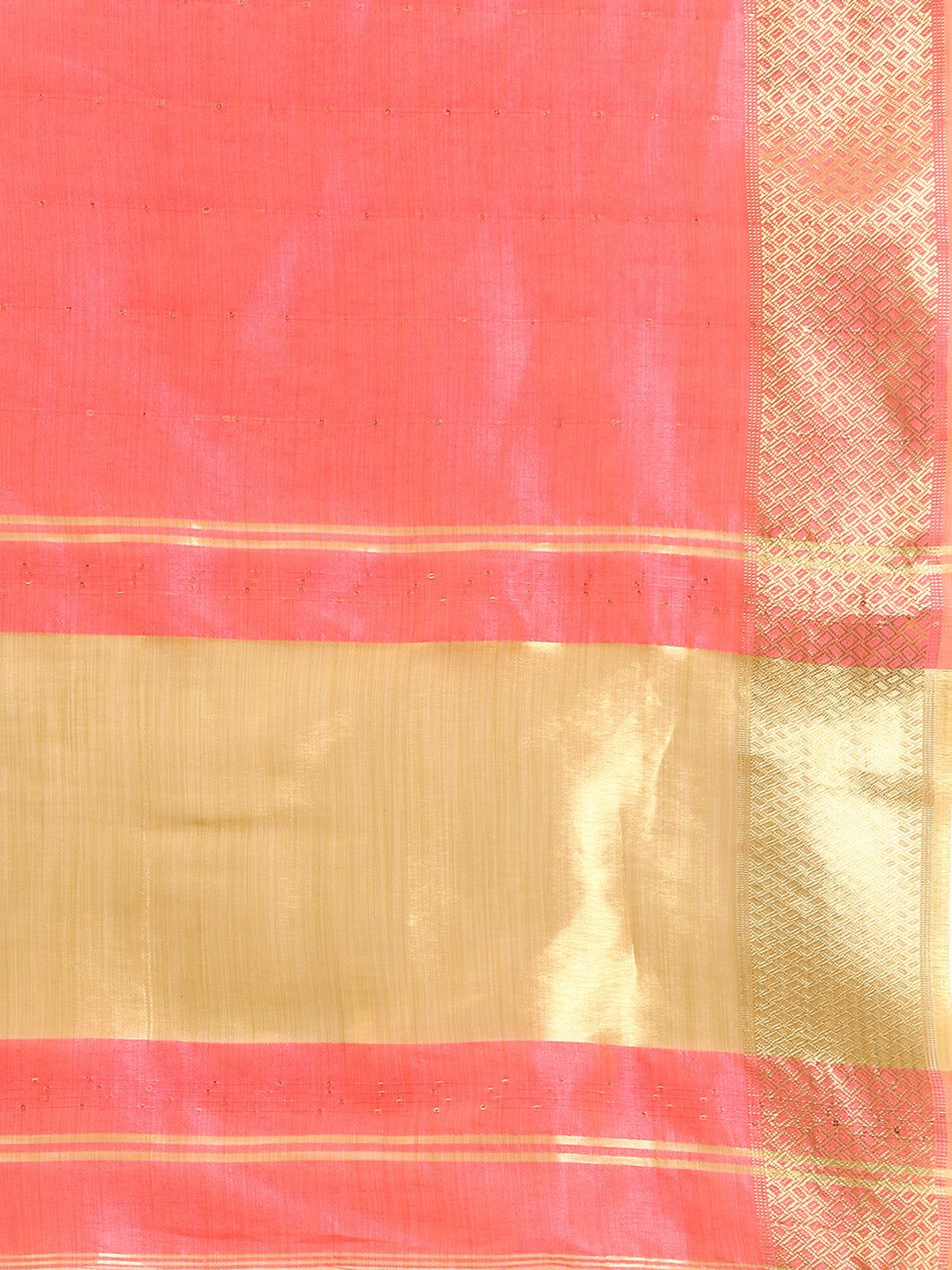 Dhiyona RV Women's Designer Assam Cotton Silk Saree with Golden Border & Sequins Weaving With Blouse ( KVD2014 )