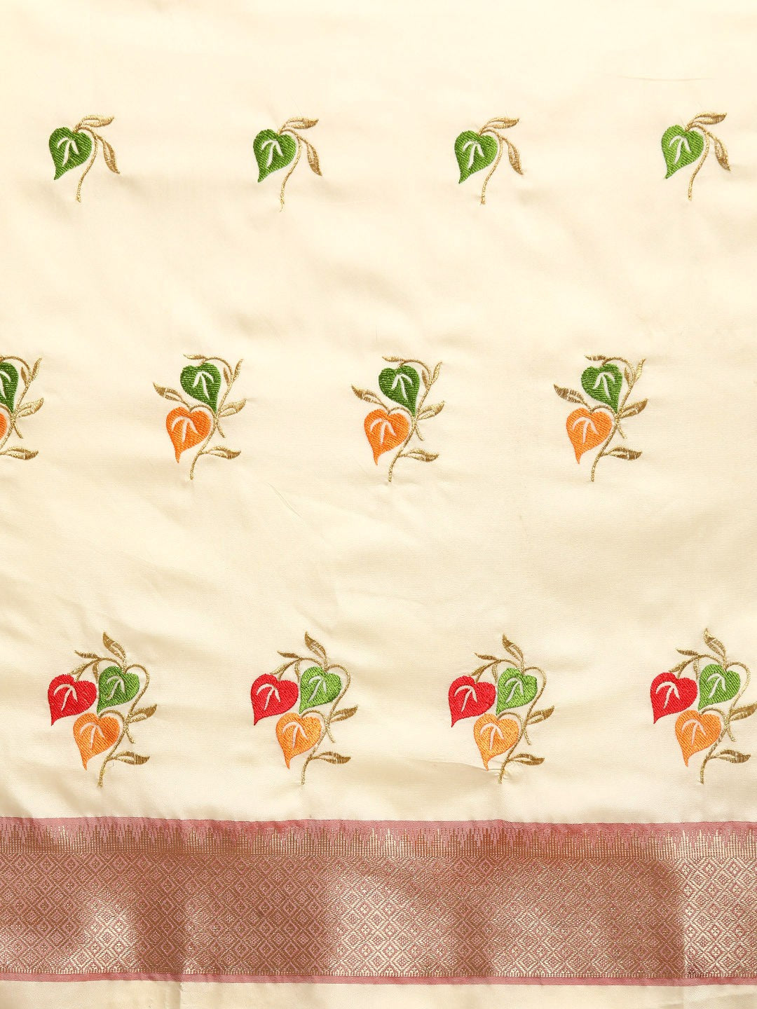 Dhiyona RV Women's Soft Cotton Silk With Colourful Thread Embroidery Saree With Blouse ( KVD2063 )