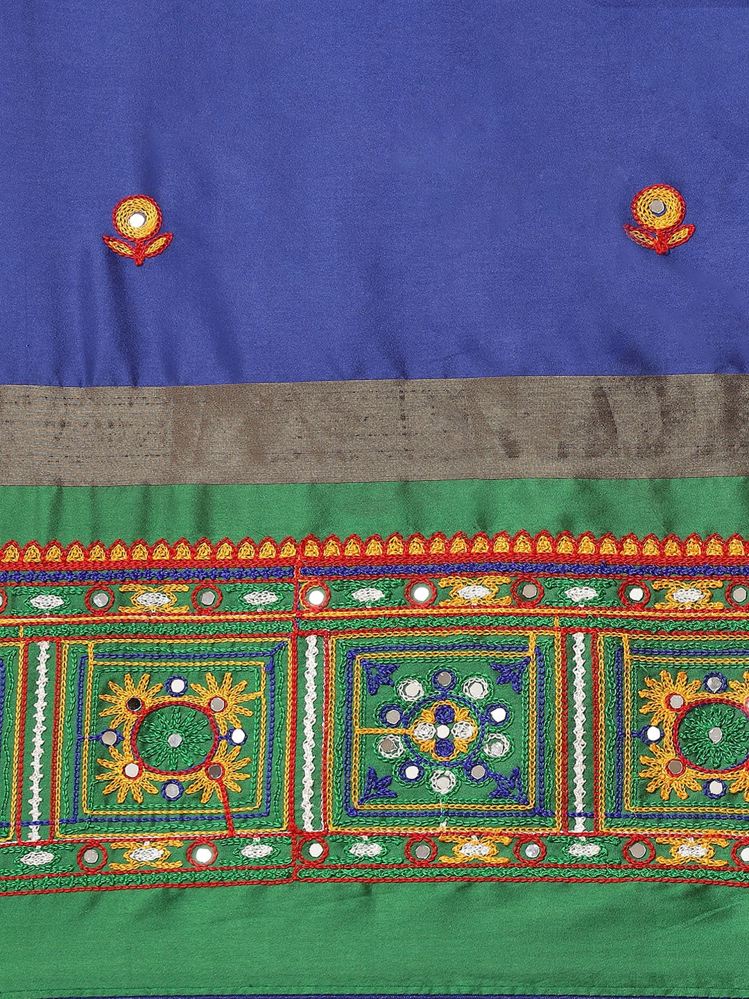 Dhiyona RV Women's Designer Cotton Silk Embroidered Saree with Heavy Border ( KVD407 )