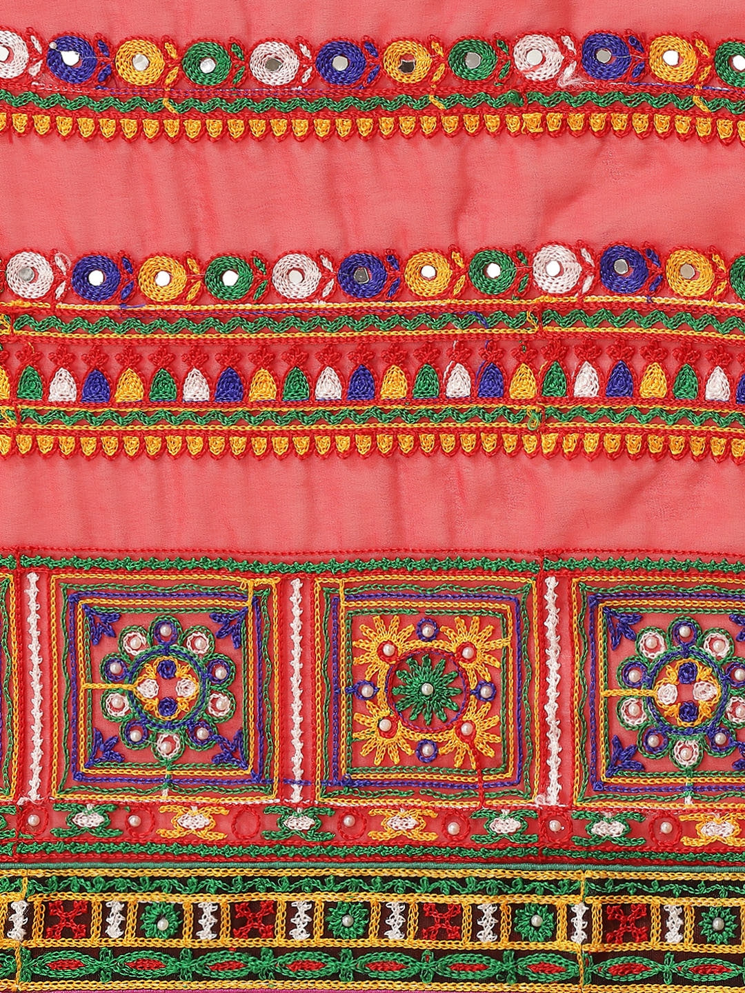 Dhiyona RV Women's Georgette With heavy Kutchi Embroidered Work Saree ( KVD711 )