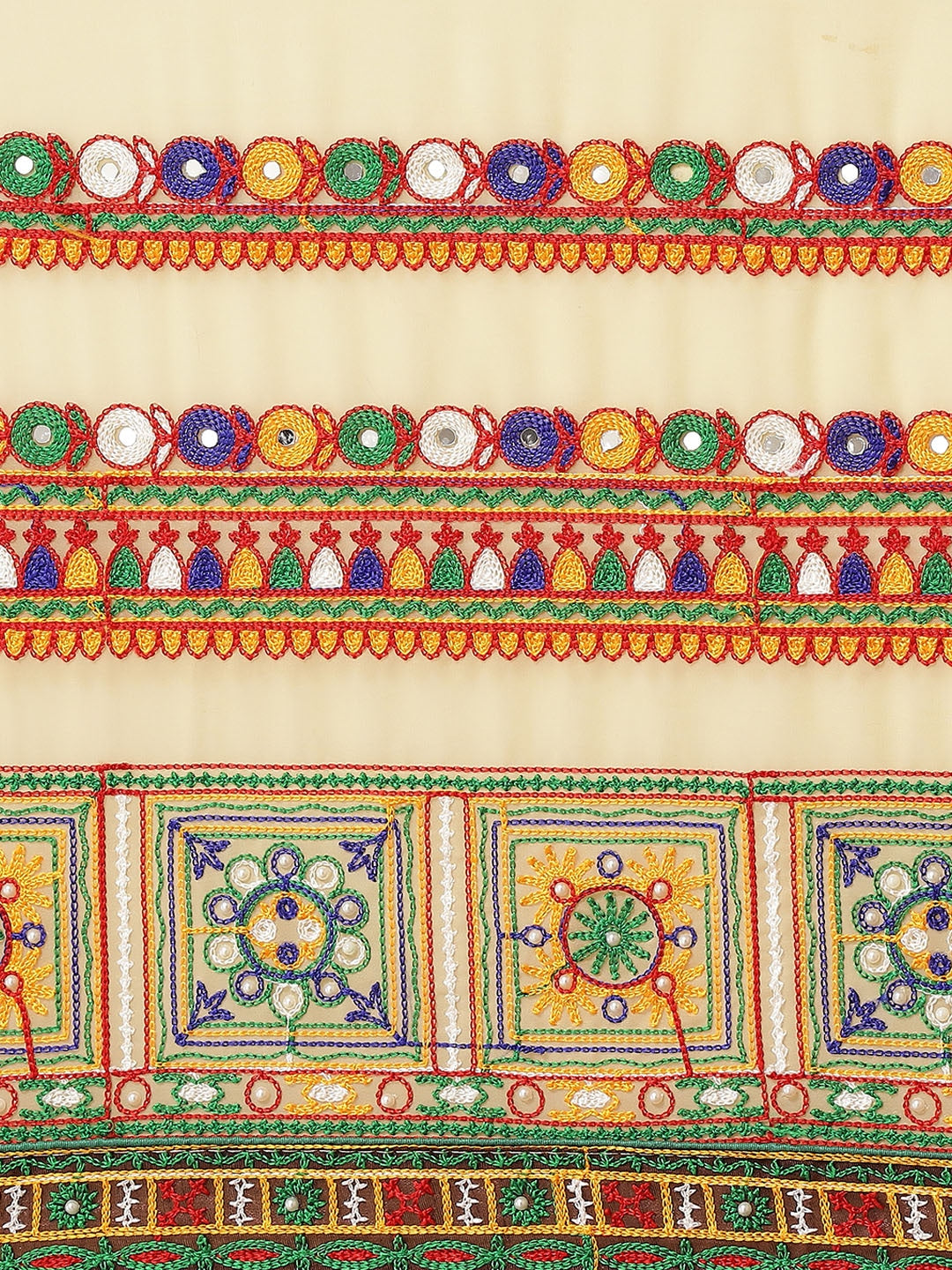 Dhiyona RV Women's Georgette With heavy Kutchi Embroidered Work Saree ( KVD713 )
