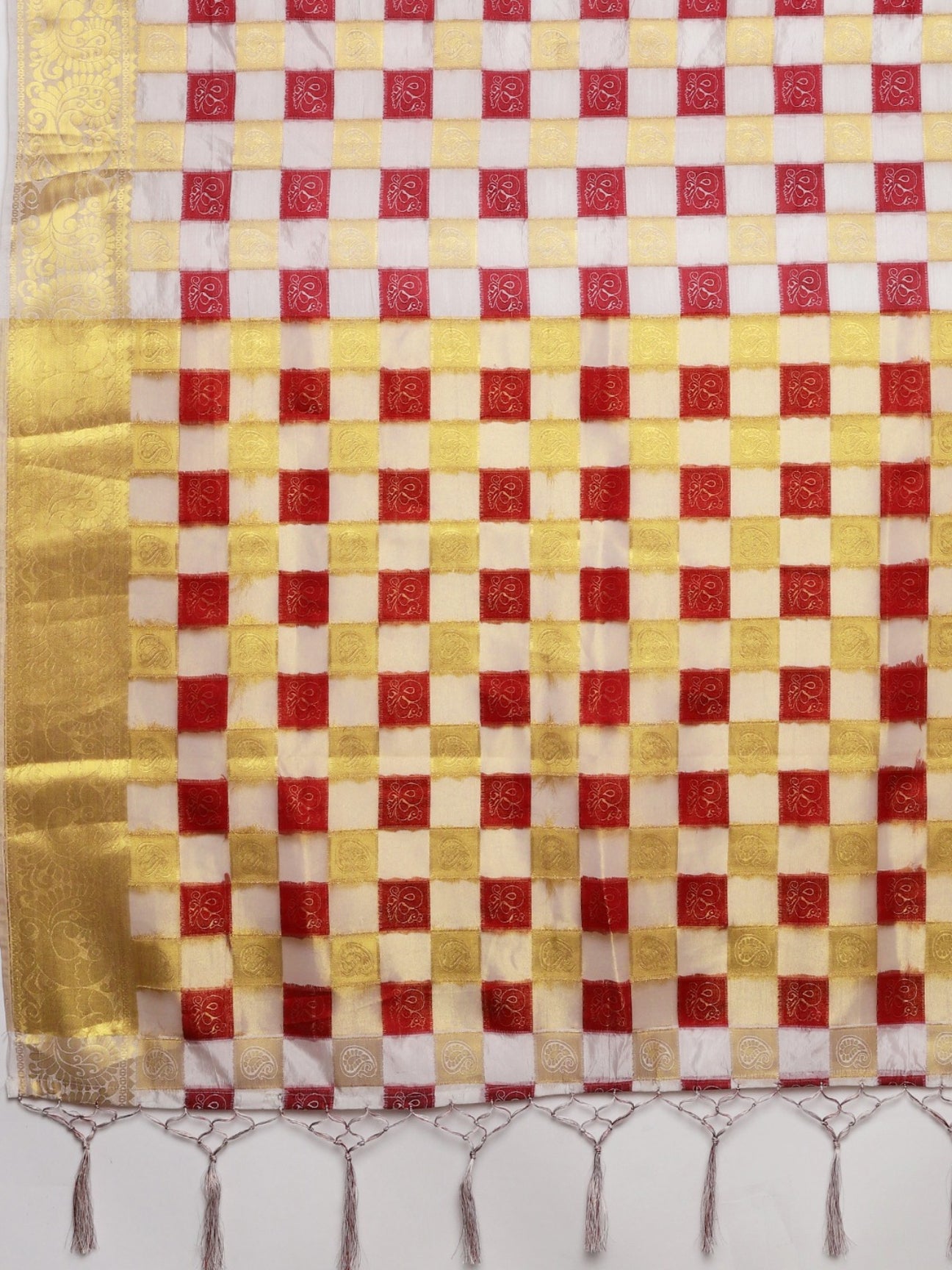 Dhiyona RV Women's Kanchipuram Silk With Printed And Zari Woven Saree ( KVD797 )