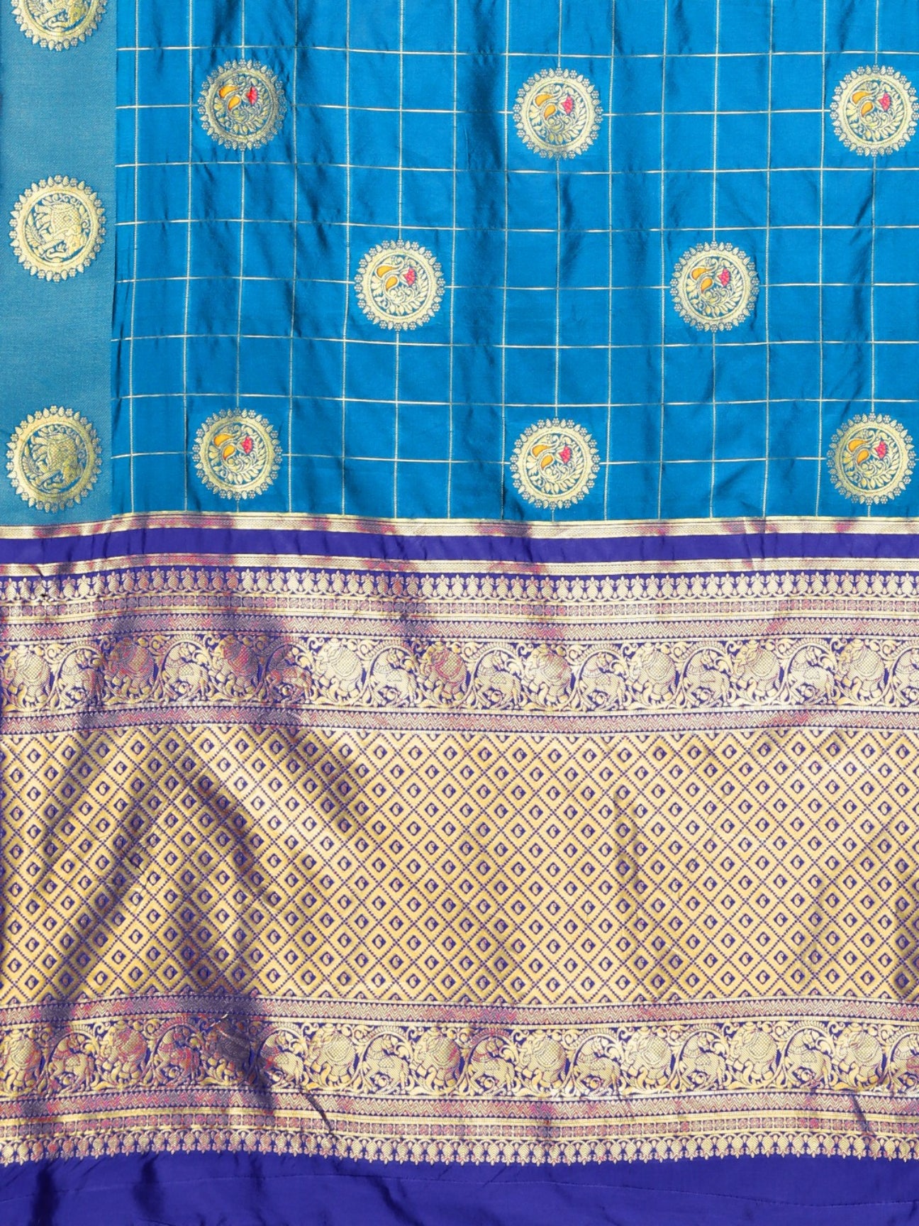 Dhiyona RV Women's Banarasi Cotton Silk With Zari weaving Saree ( KVD908 )