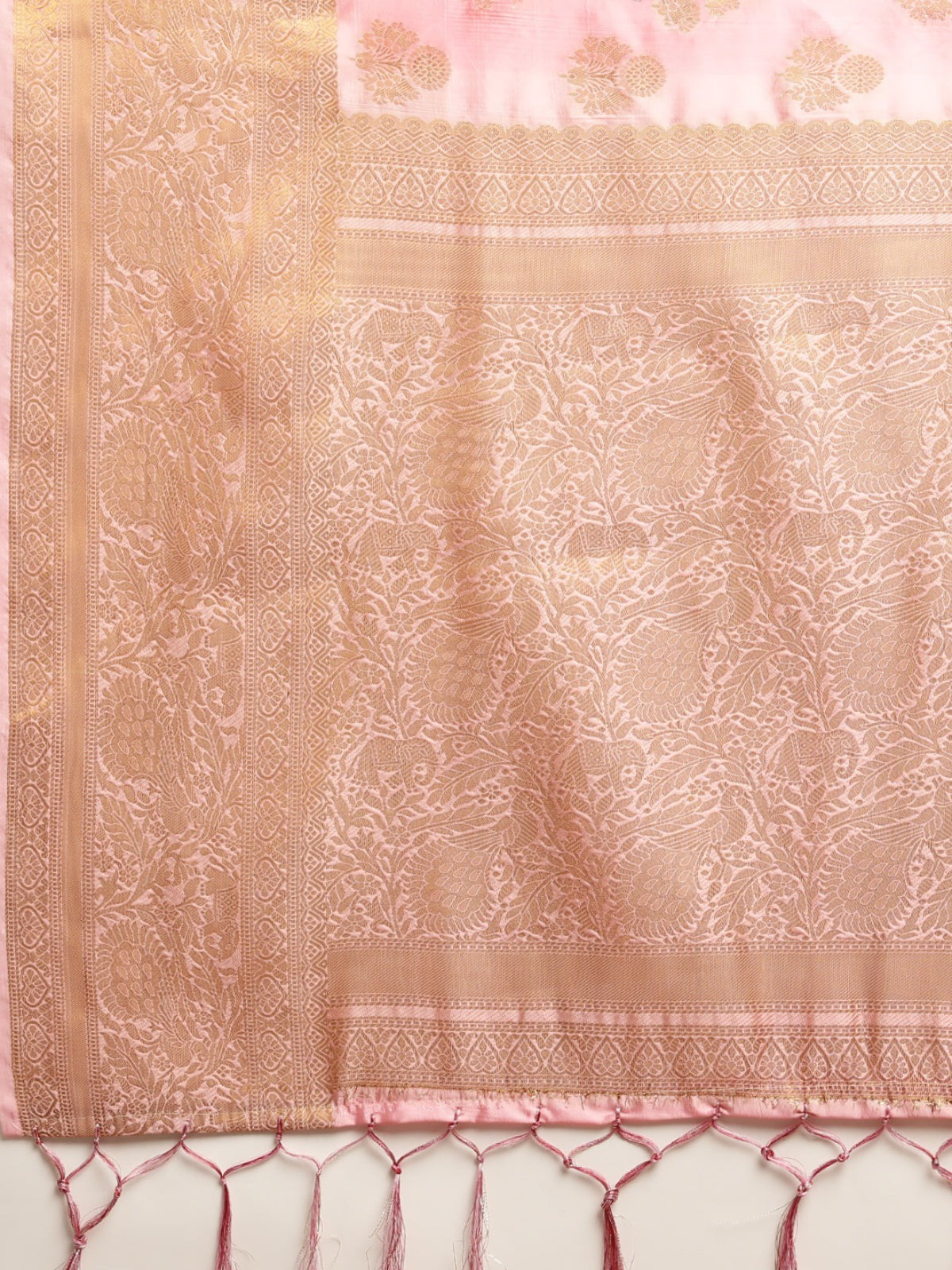 Dhiyona RV Women's banarasi Silk Zari woven Digital Printed With Contrast matching Zari woven Blouse Saree ( KVD973 )