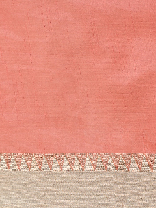 Dhiyona RV Women's Assam Silk With Golden Broad Border Saree ( KVD987 )